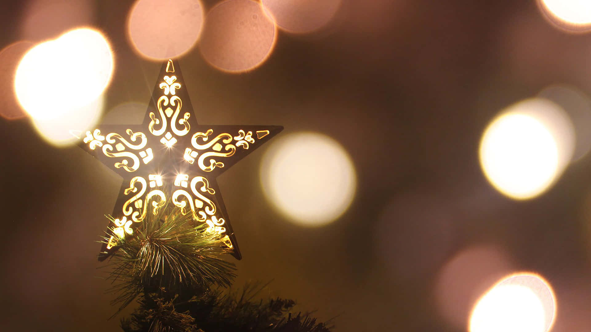Light Up The Night With A Christmas Star Background