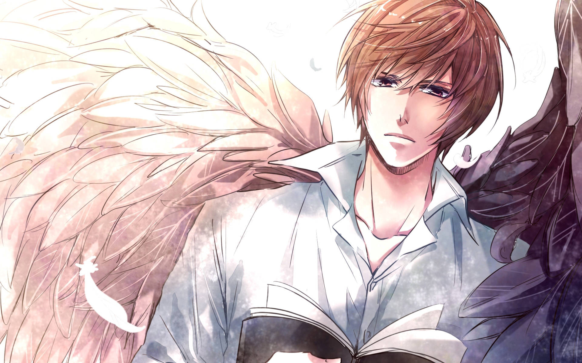 Light Yagami Angel Wings Background