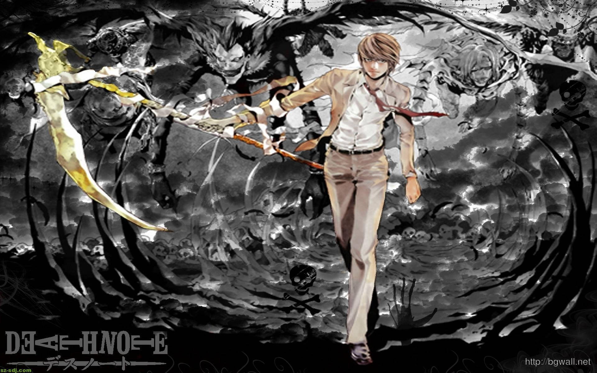 Light Yagami Scythe Death Note Background