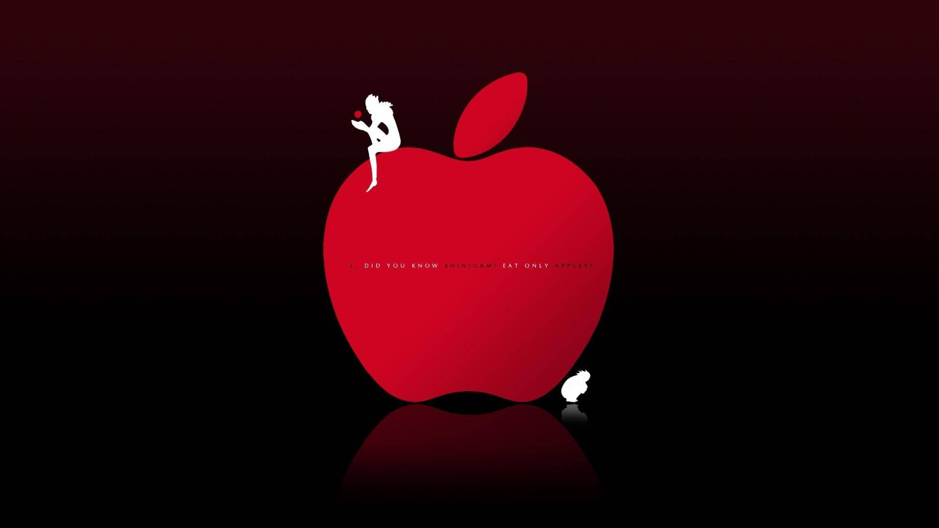 “light Yagami Tempted By Death Note Red Apple Cover” Background
