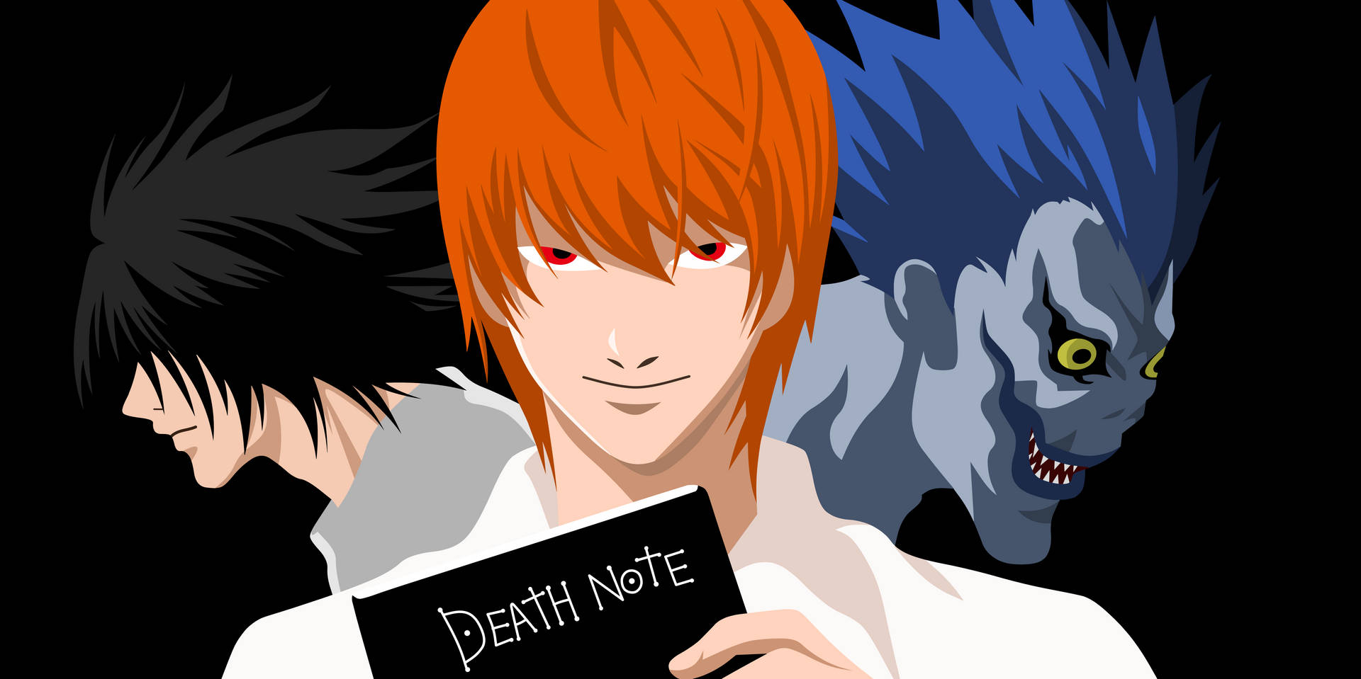 Light Yagami With L And Ryuk Background