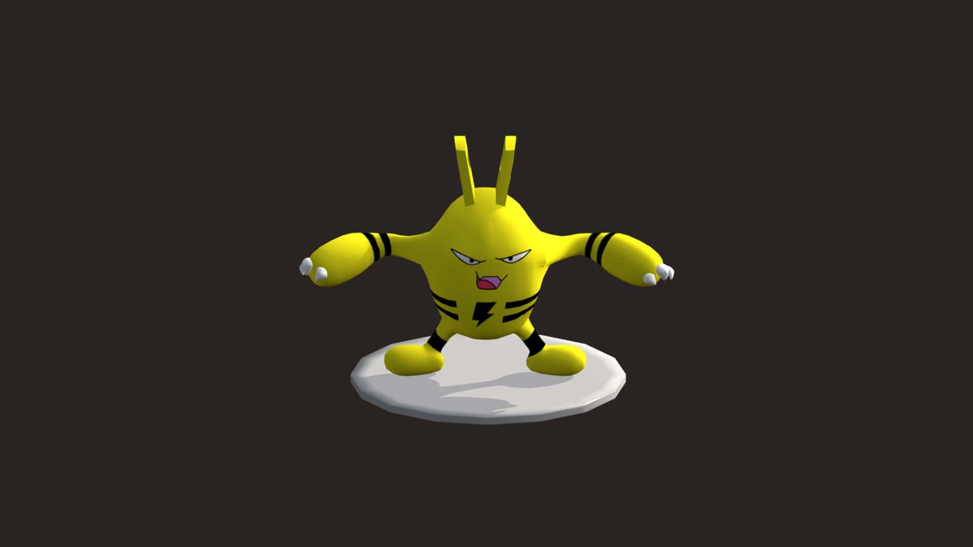 Light Yellow 3d Elekid Background