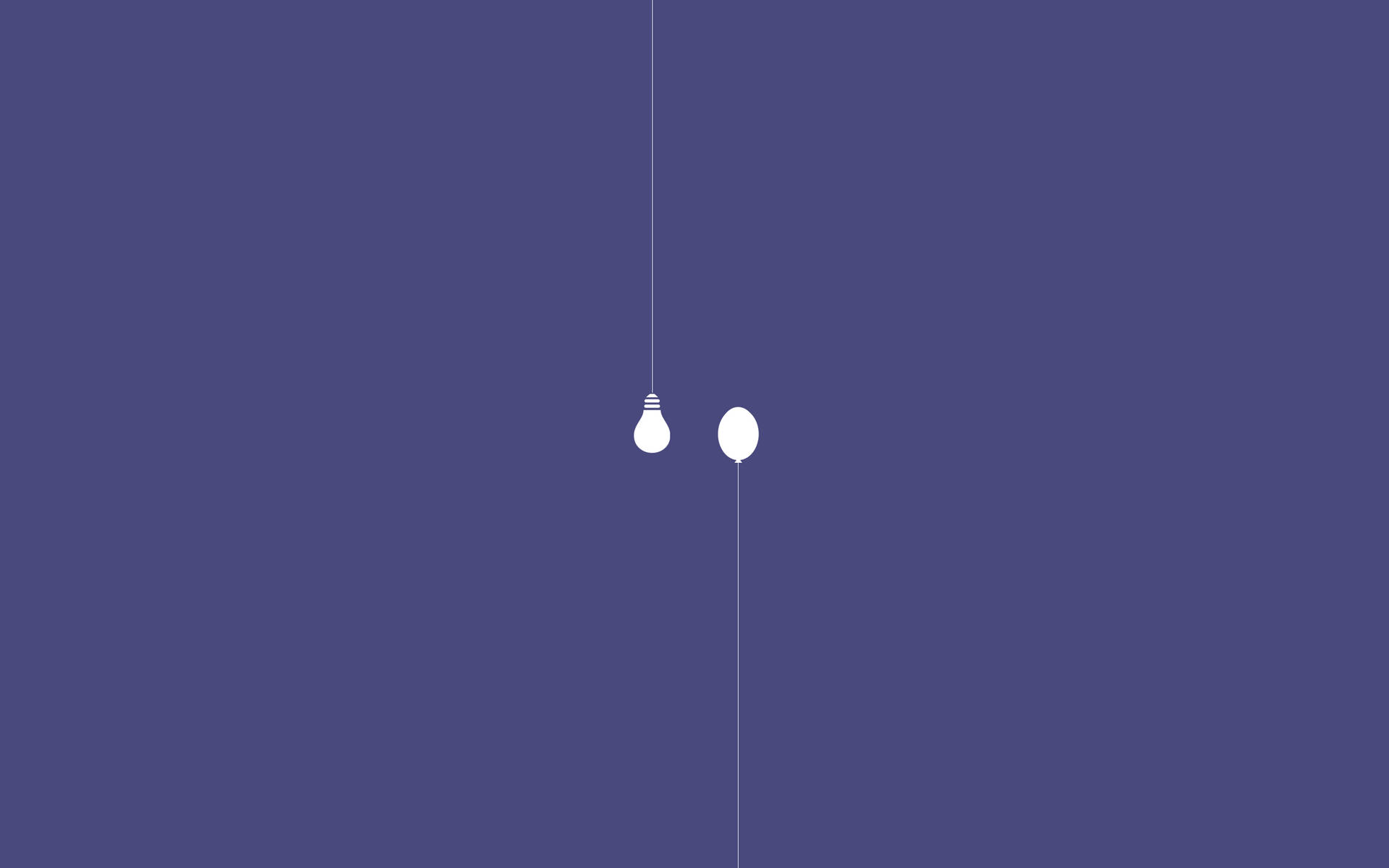 Lightbulb And Balloon Minimalist Aesthetic Laptop Background