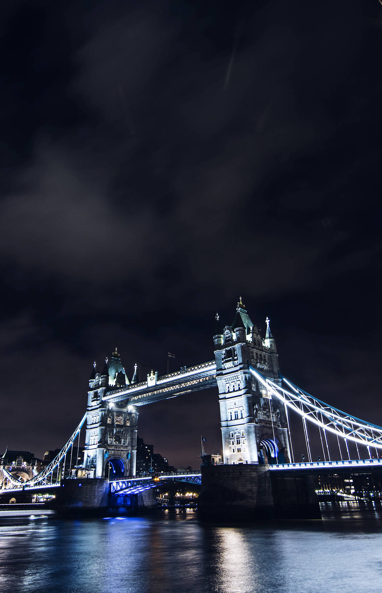 Lighted Tower Bridge Night Time Background