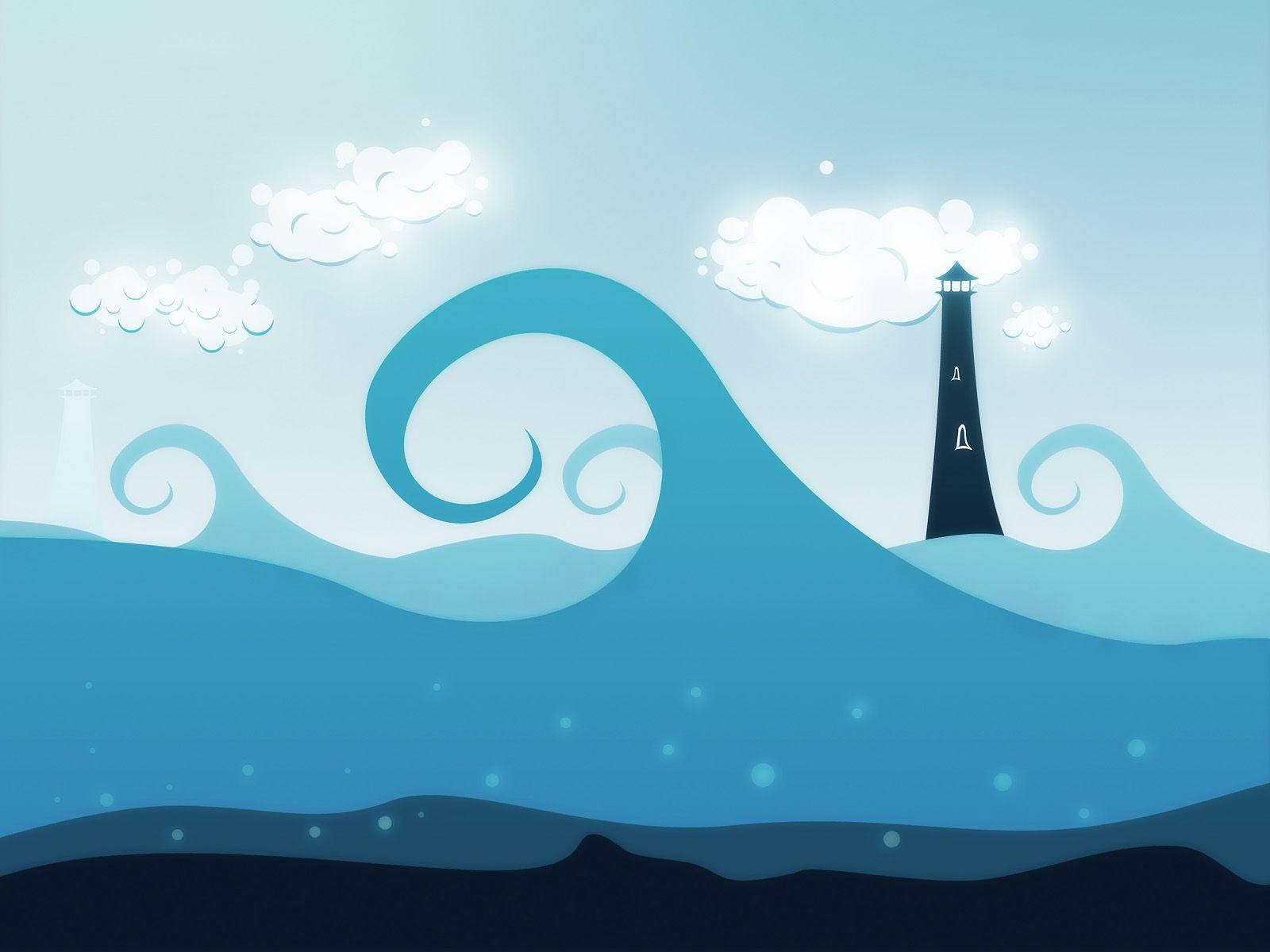 Lighthouse Graphic Art Background
