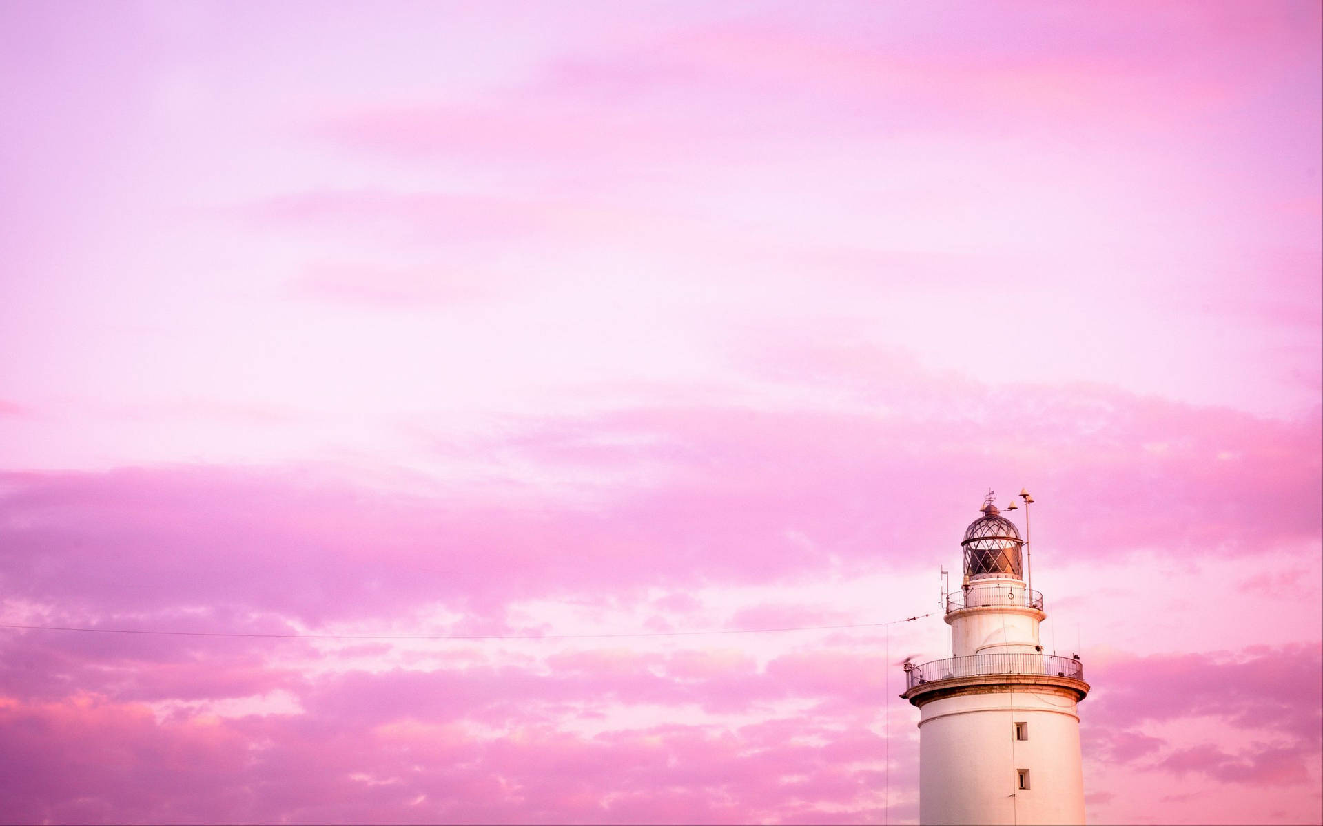 Lighthouse Pink Sky Background