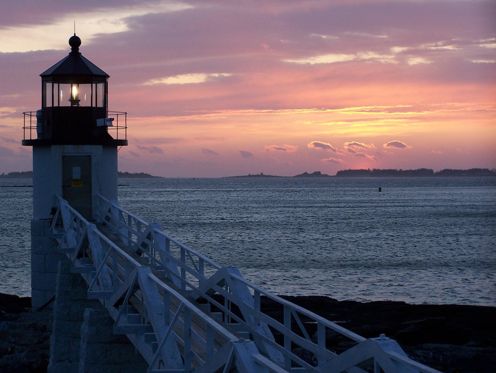 Lighthouse Pink Sunset