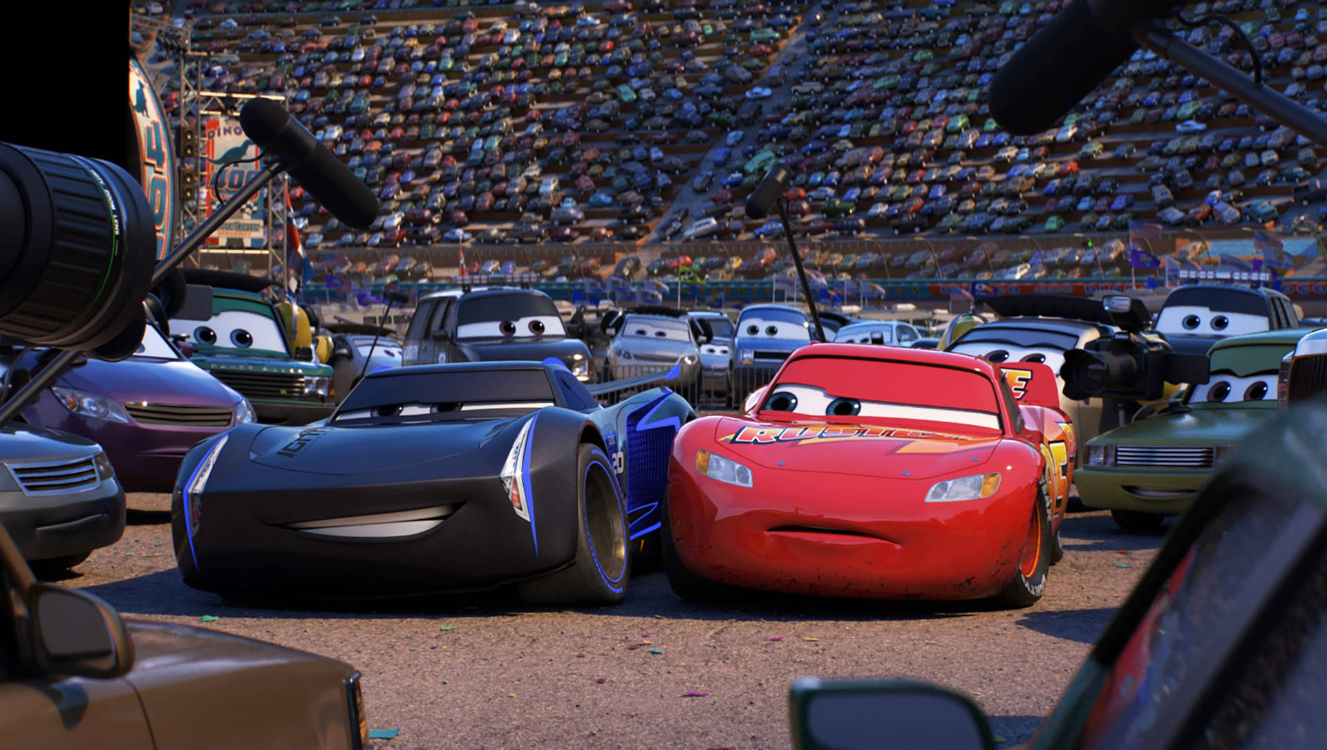 Lightning And Jackson Interview Cars 3 Background