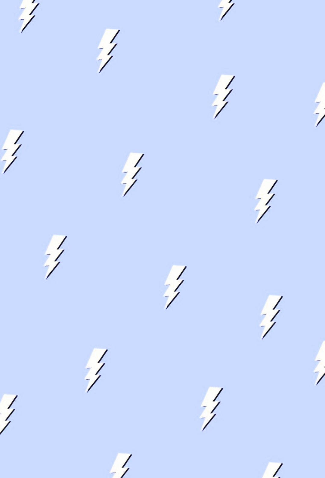 Lightning Bolts On A Blue Background Background