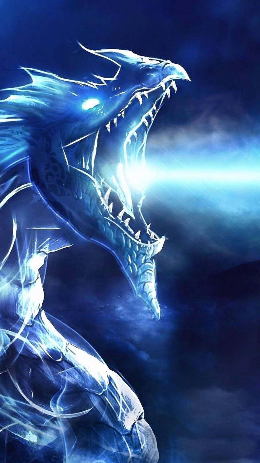 Lightning Dragon Open Mouth Background