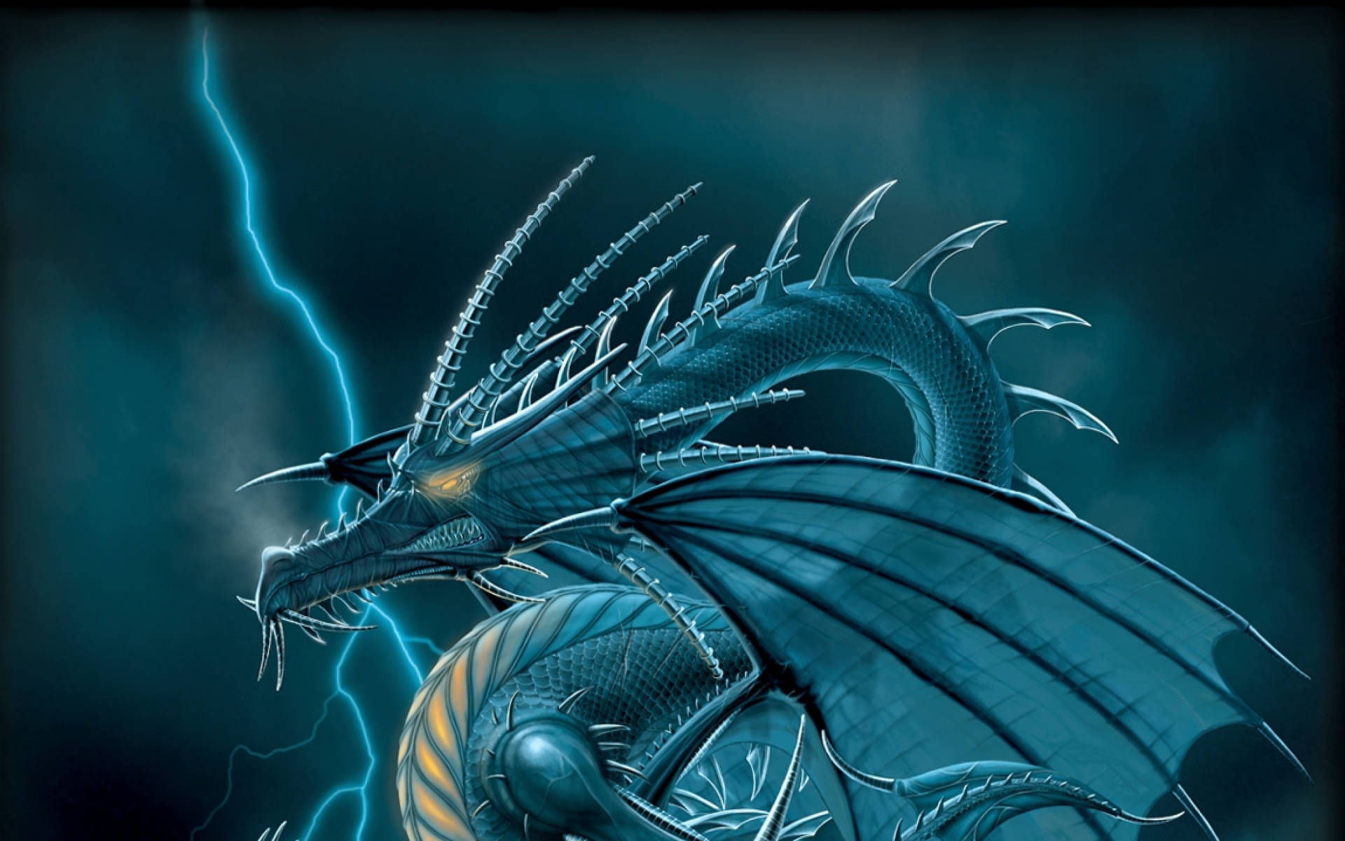 Lightning Dragon Spikes Background