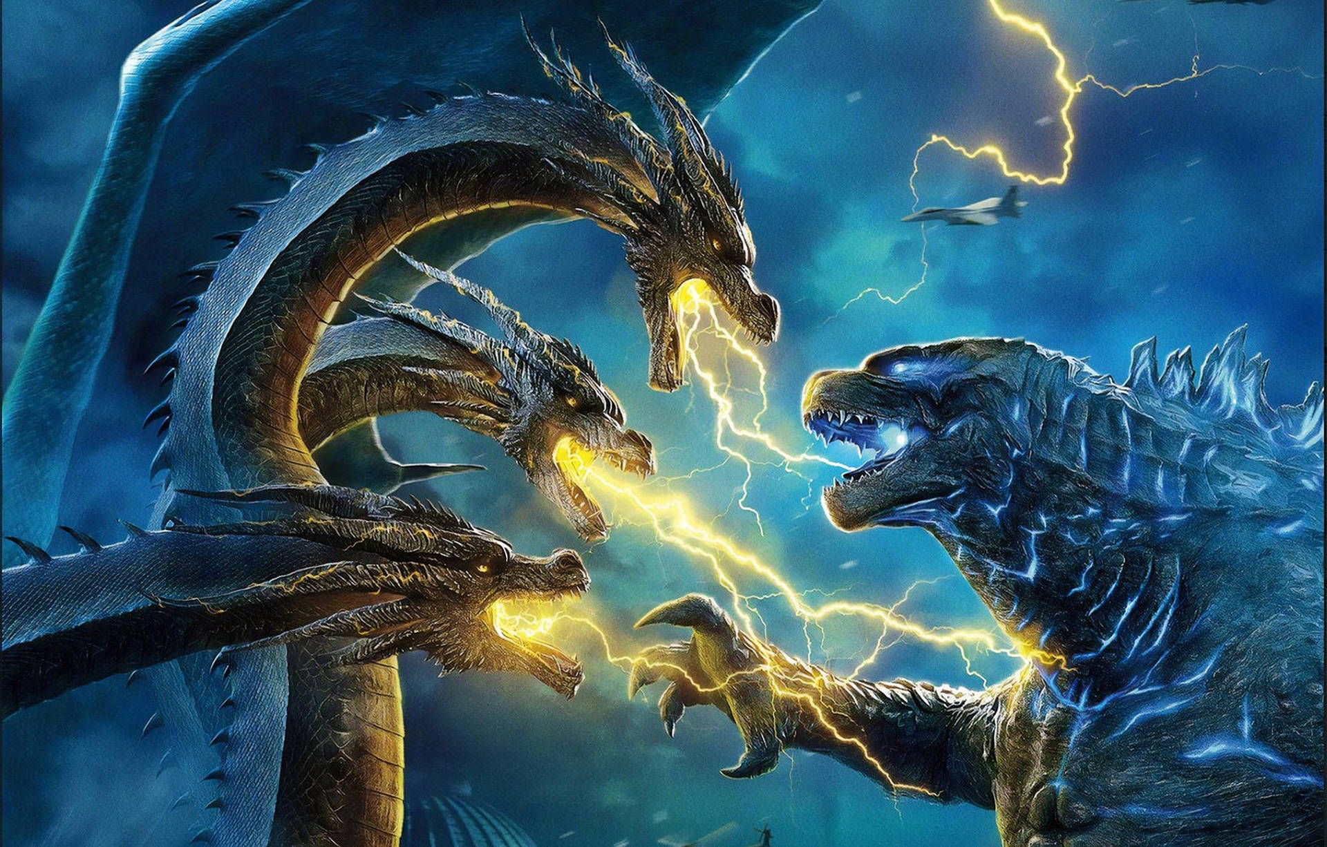 Lightning Dragons Duel Background