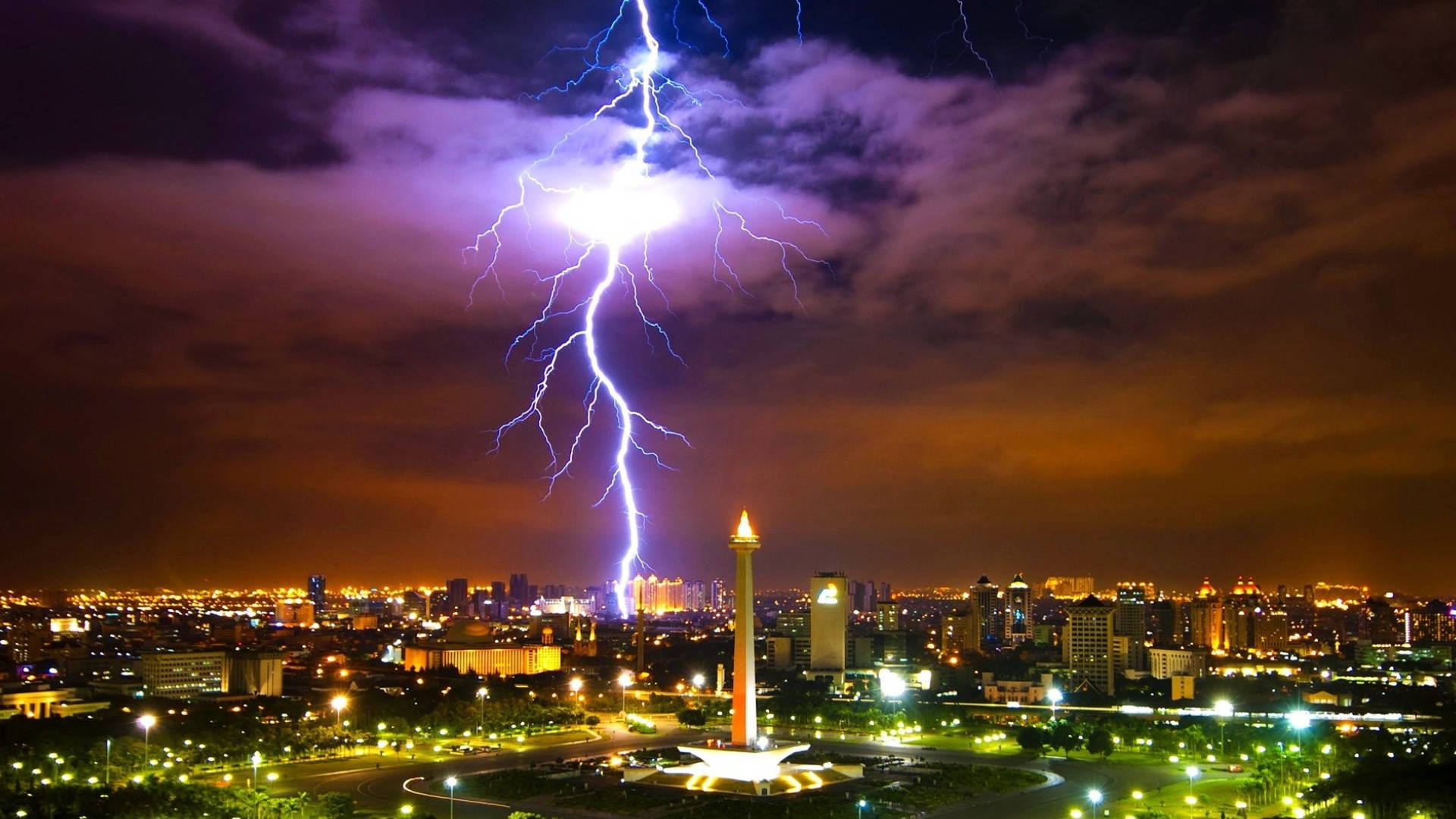 Lightning In Jakarta Indonesia