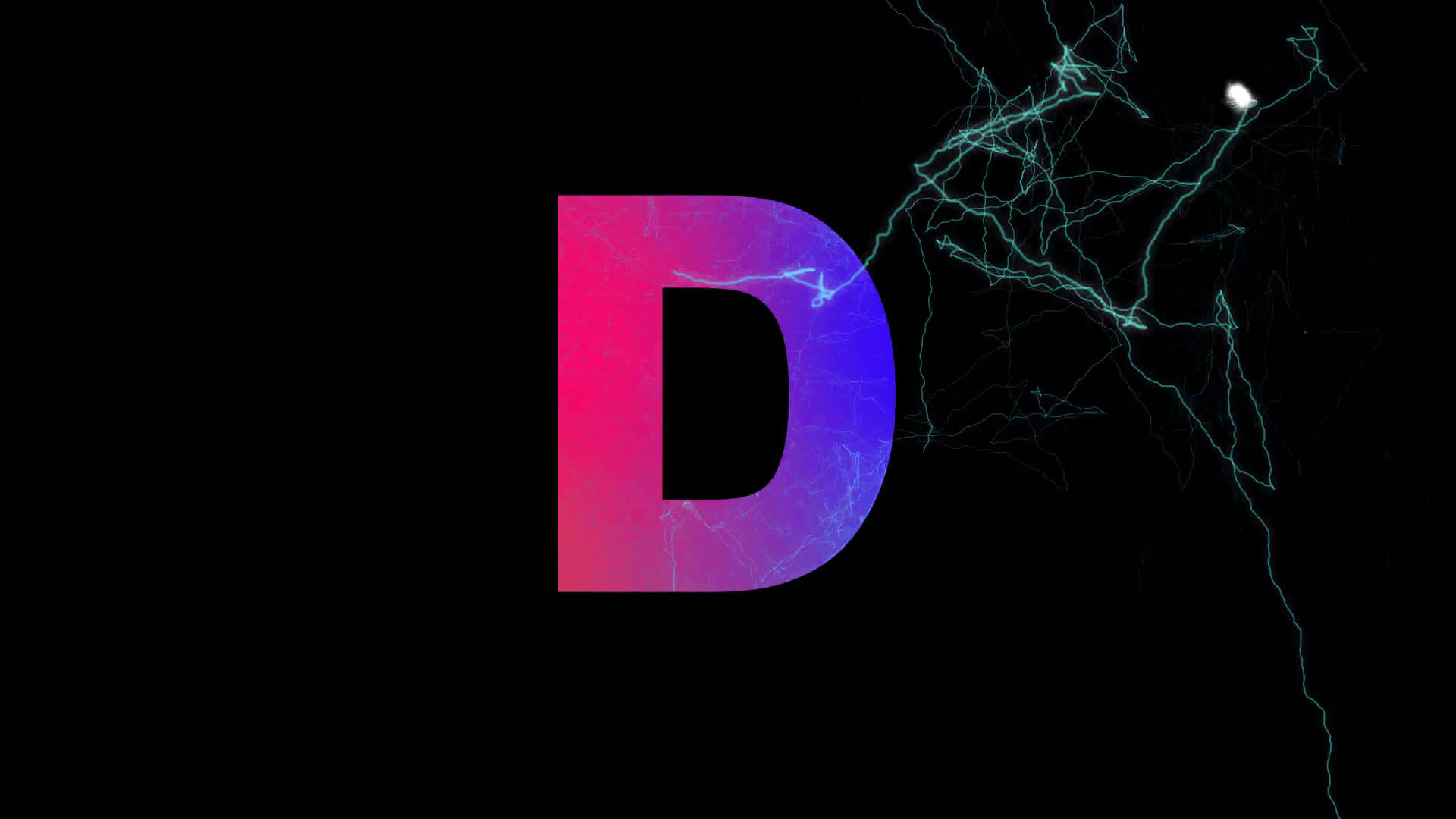 Lightning Letter D Background