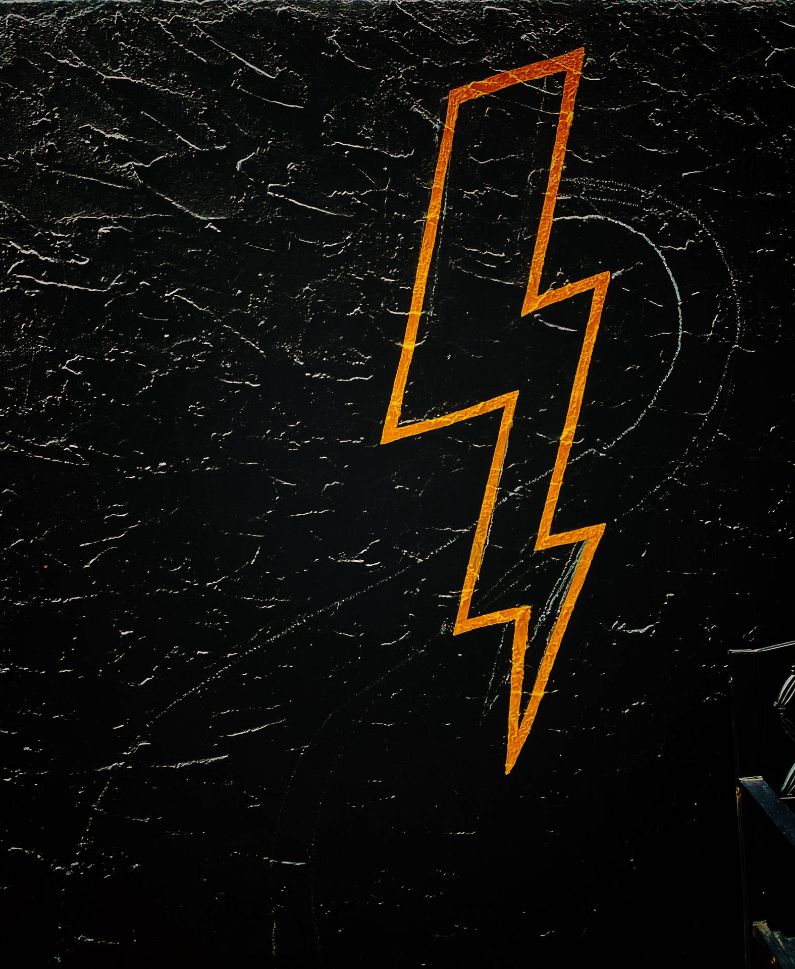 Lightning Logo In Yellow Background