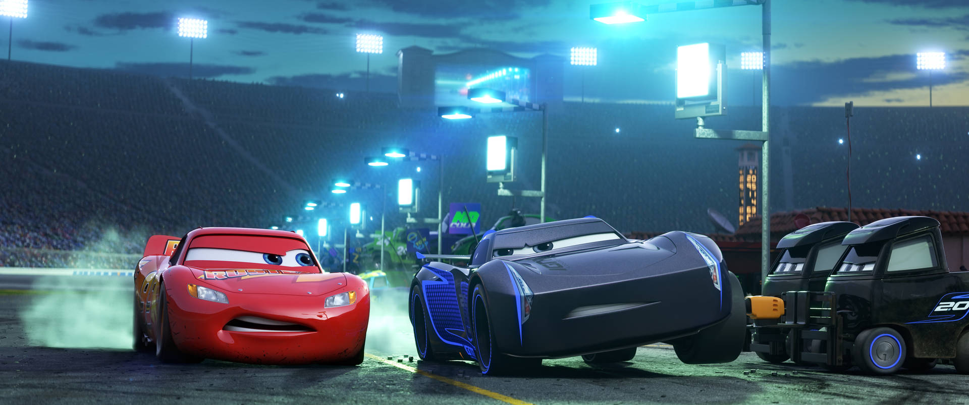 Lightning Mcqueen And Jackson Cars 3 Background