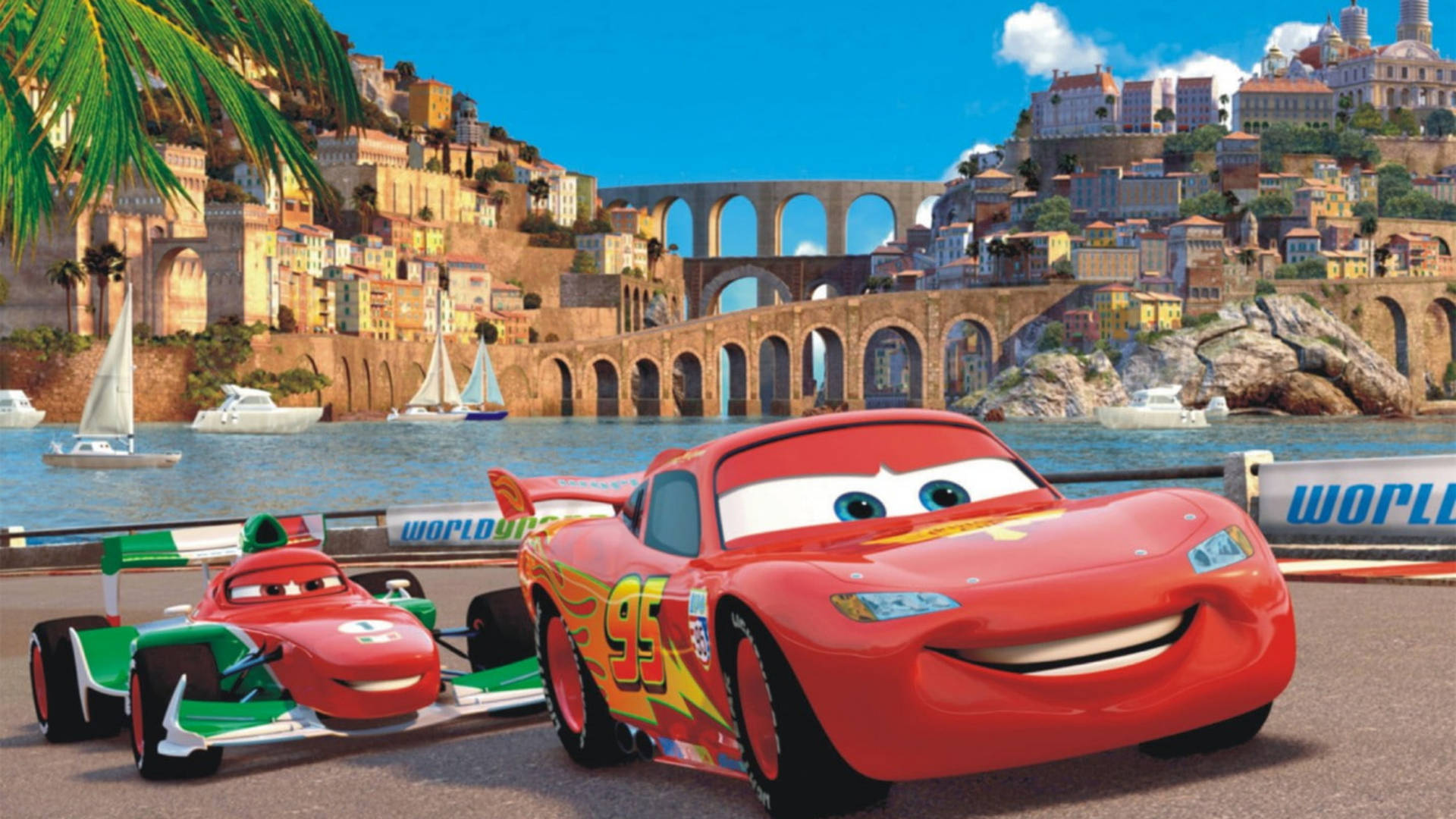 Lightning Mcqueen - The Champion Of Route 66 Background