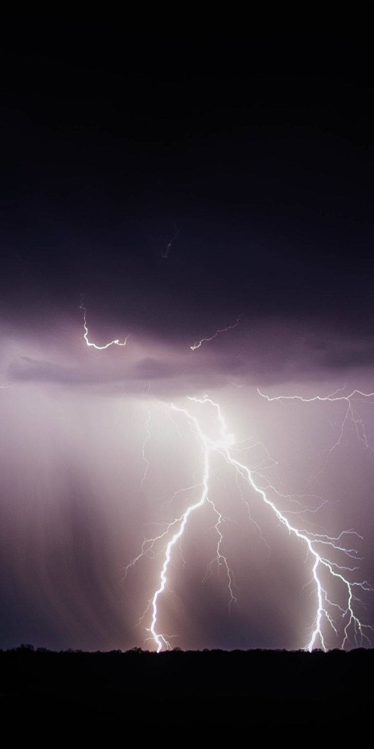 Lightning Storm Night Sky Iphone Background