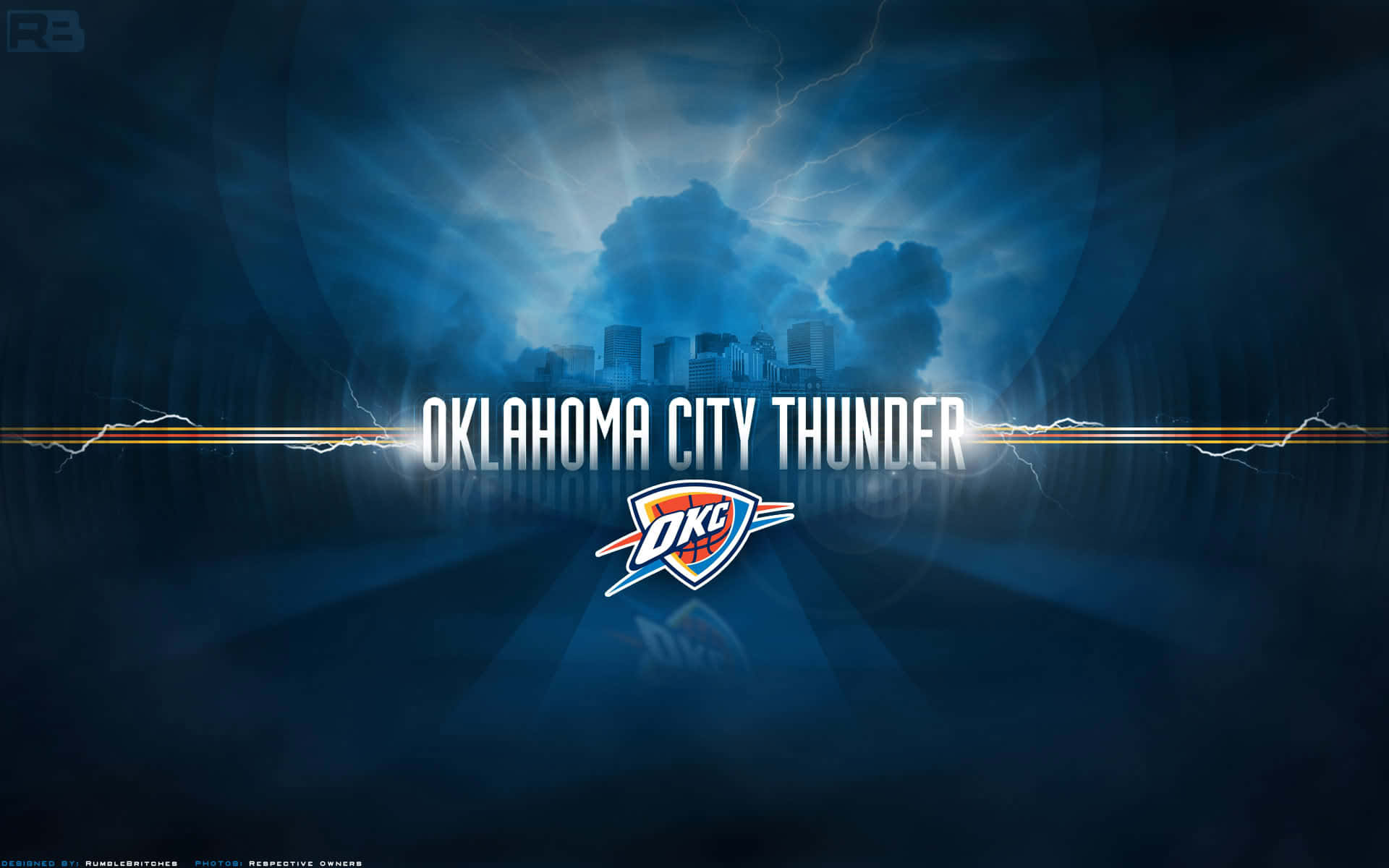 Lightning Strike Oklahoma City Thunders Logo