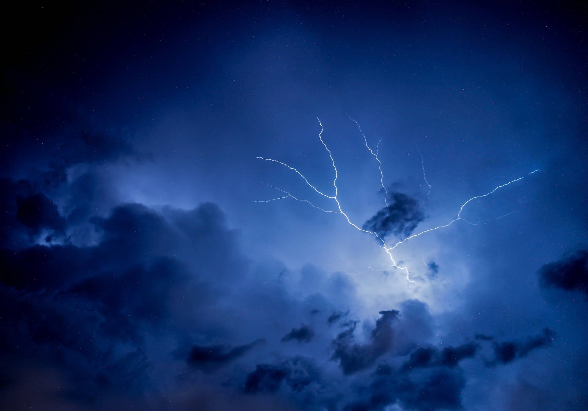 Lightning Strike Sky Background Background