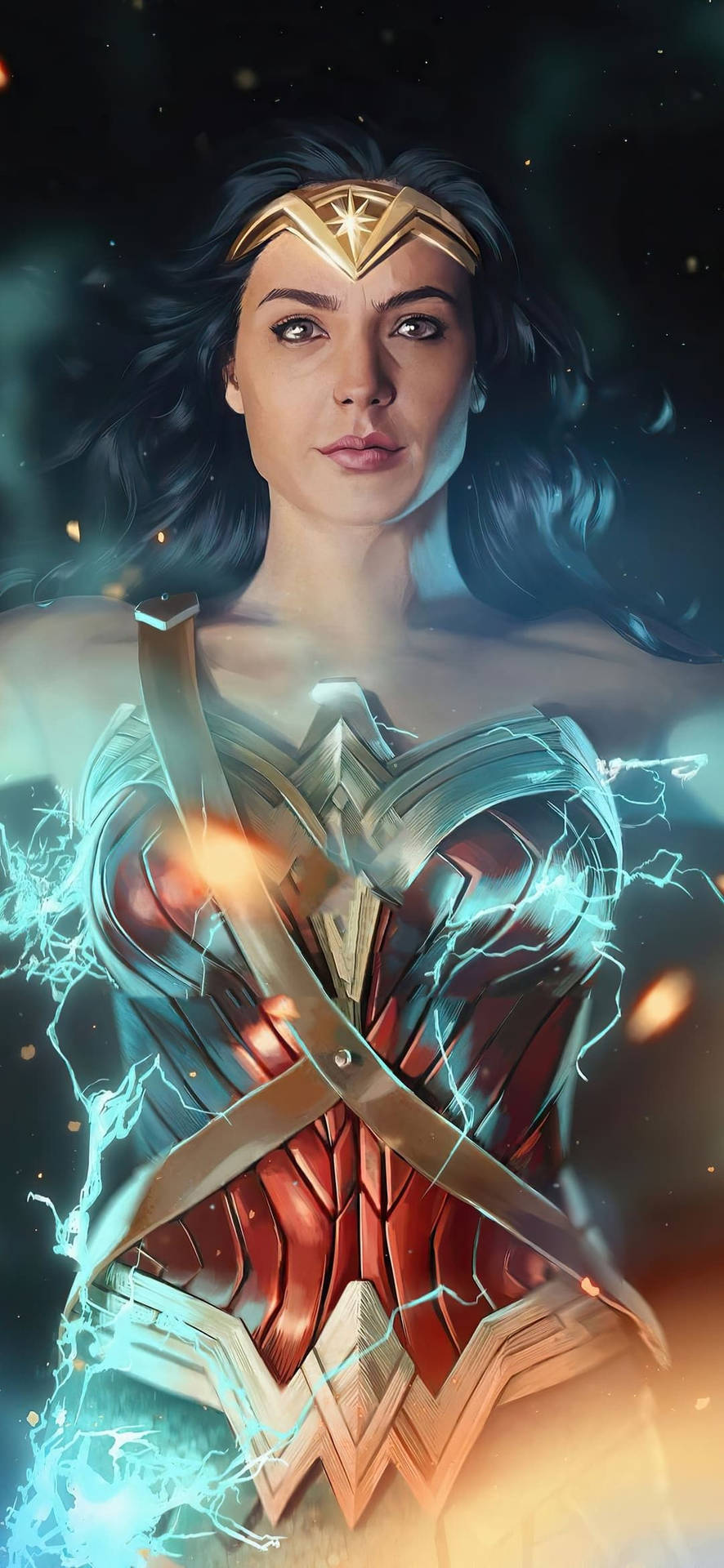 Lightning Superhero Wonder Woman Background