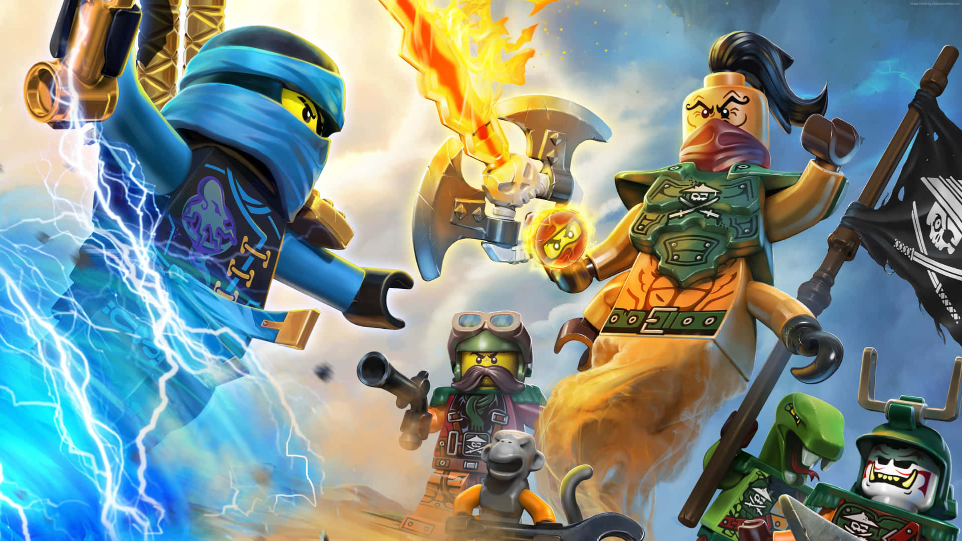 Lightning Vs. Fire In The Lego Ninjago Movie Background