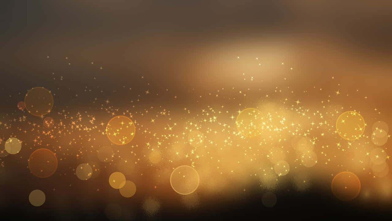 Lights Gold Shimmering Background