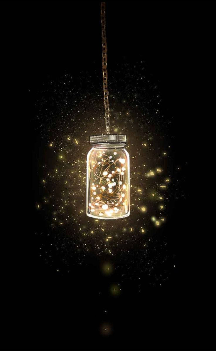 Lights In Bottle Cute Dark Girly Background