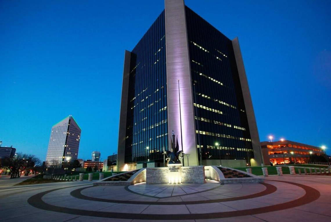 Lights In Wichita City Hall Background