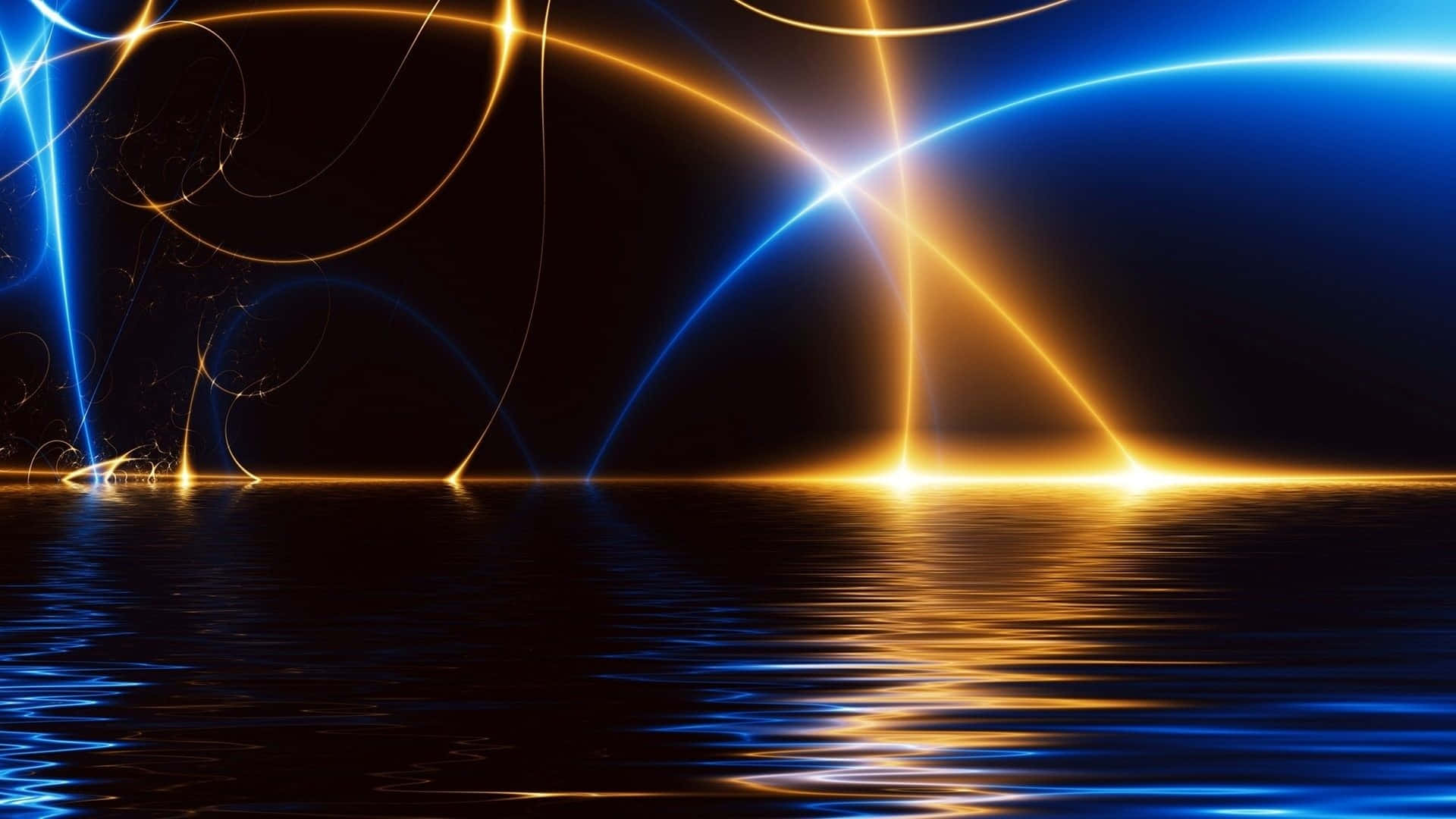 Lights Neon Sea Surface Background