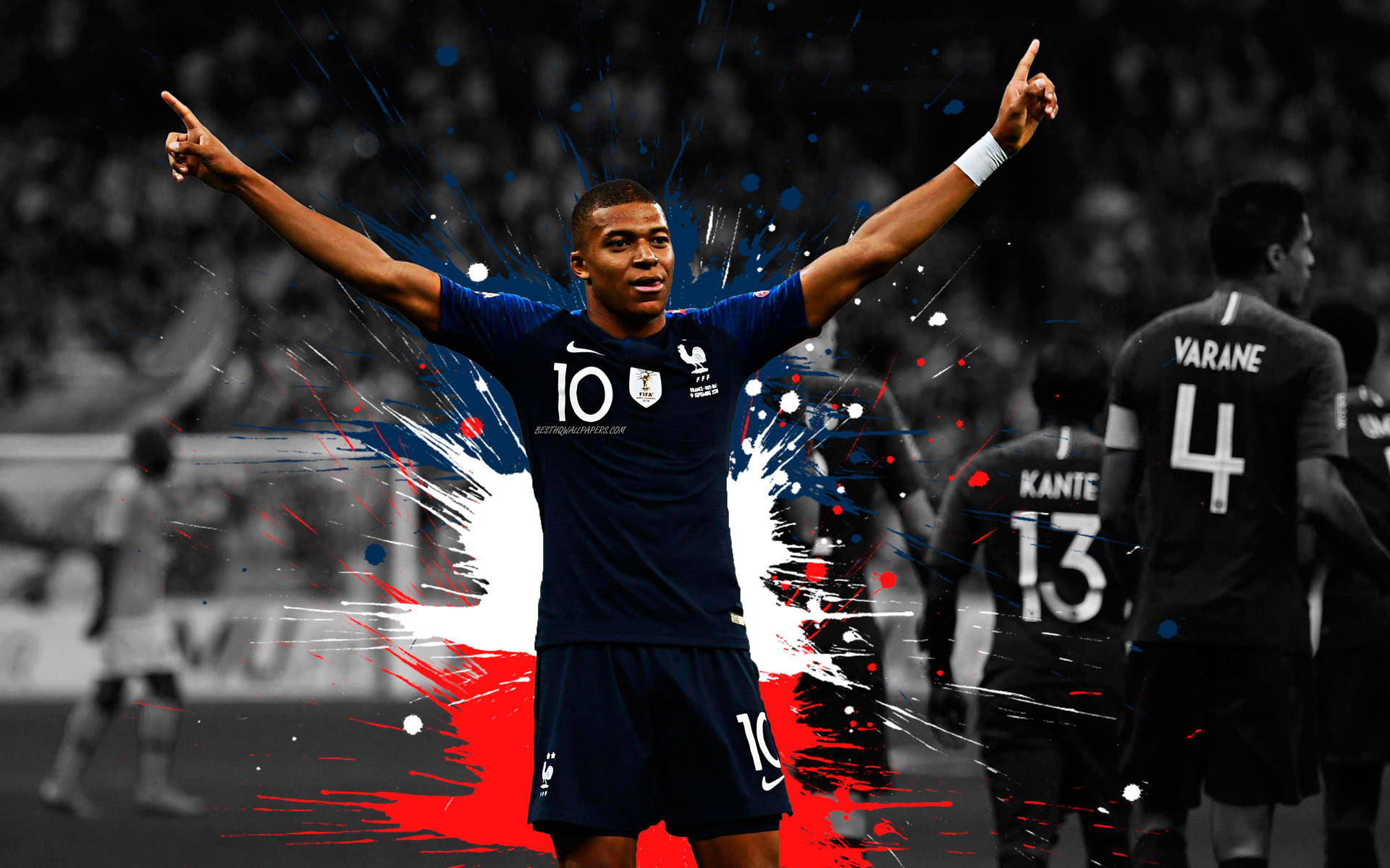 Ligue 1 Club Player Kylian Mbappe 4k Background