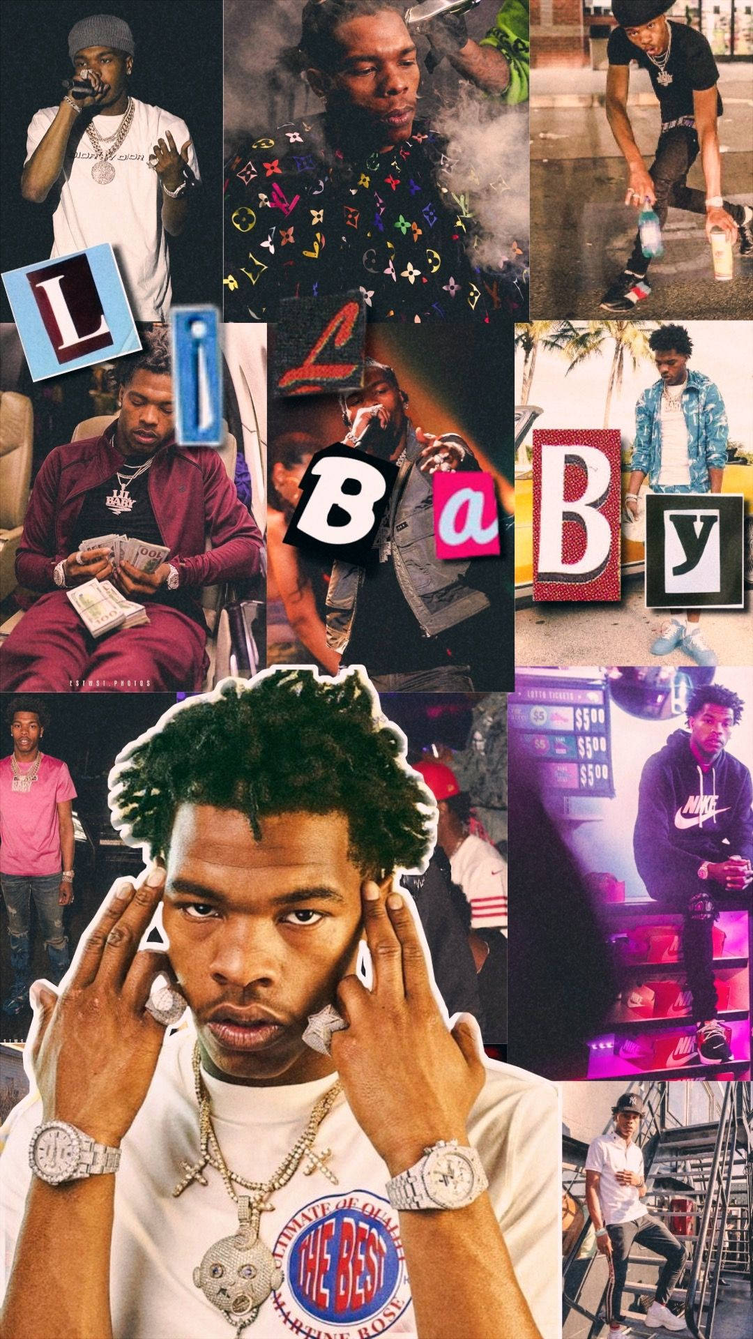 Lil Baby Collage Photograph Poster