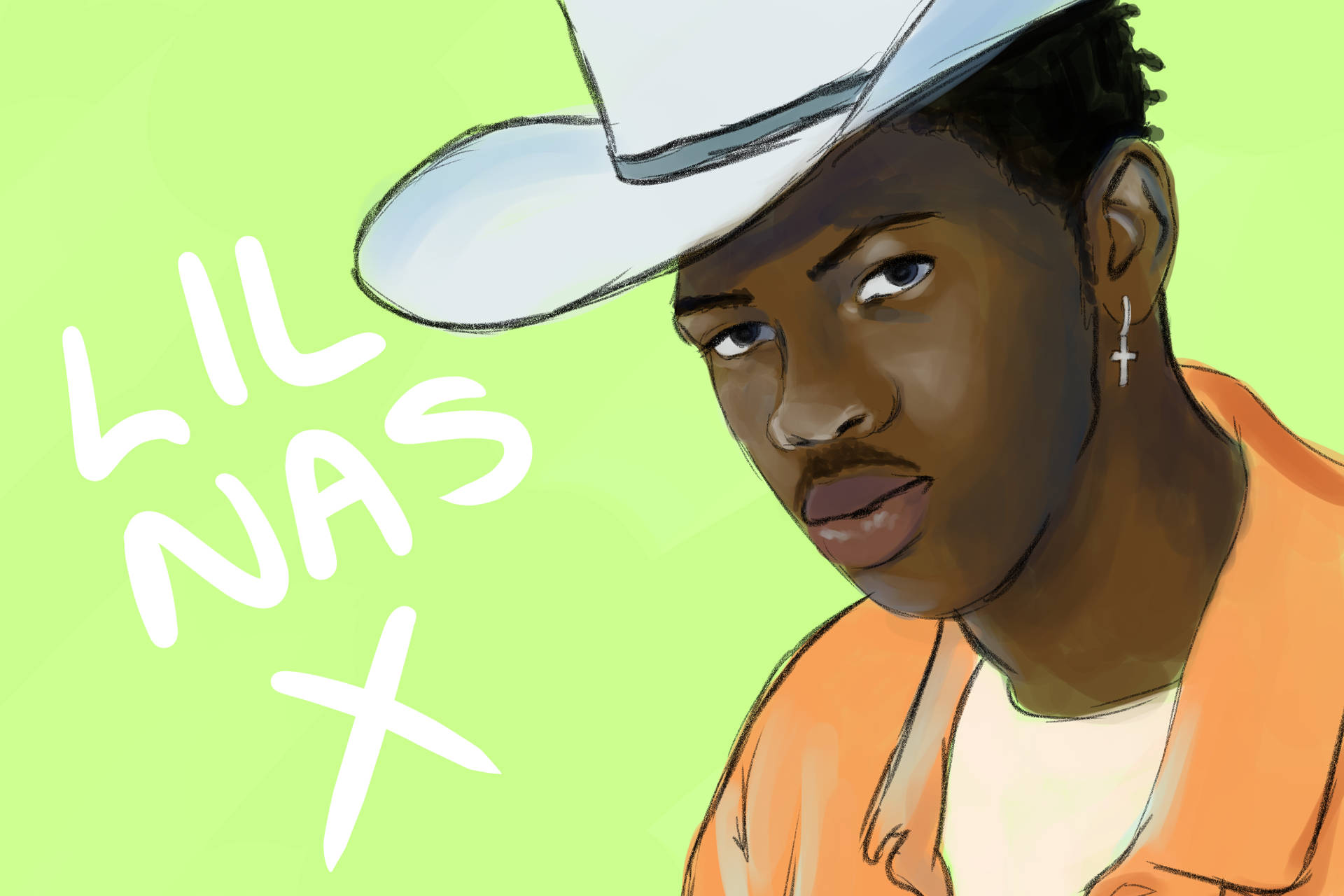 Lil Nas X Old Town Drawing