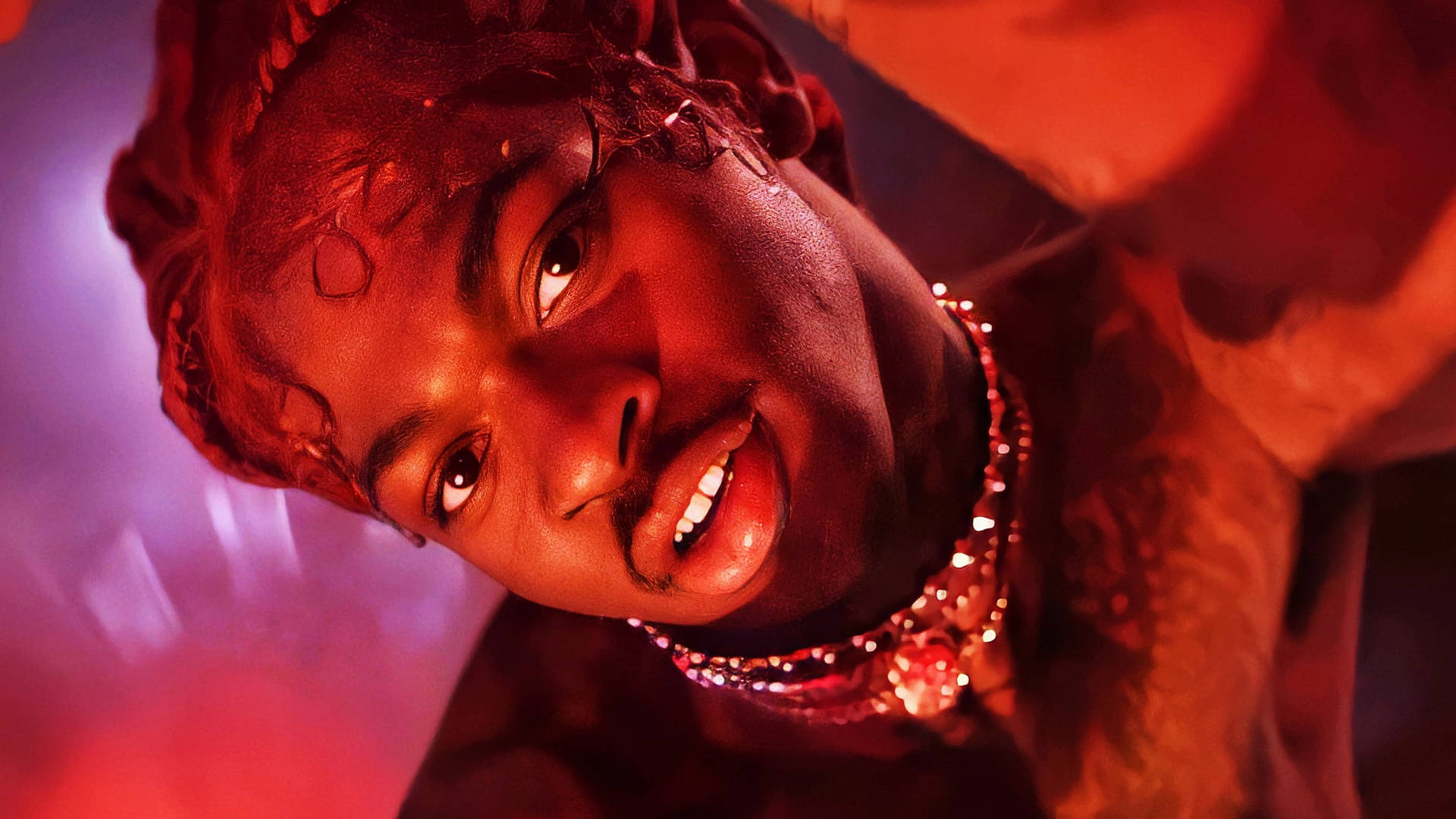 Lil Nas X Red Aesthetic Photoshoot