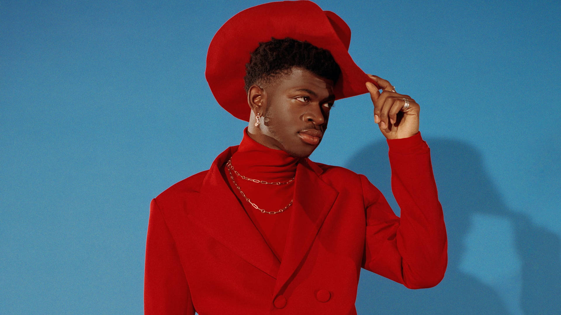 Lil Nas X Red Suit Outfit
