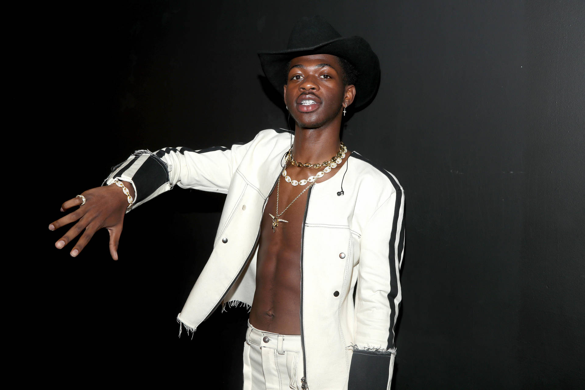Lil Nas X White Cowboy Outfit