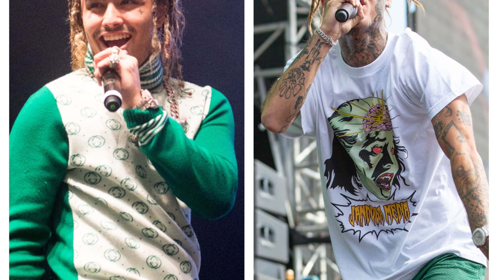 Lil Pump Busting Out Some Moves Background