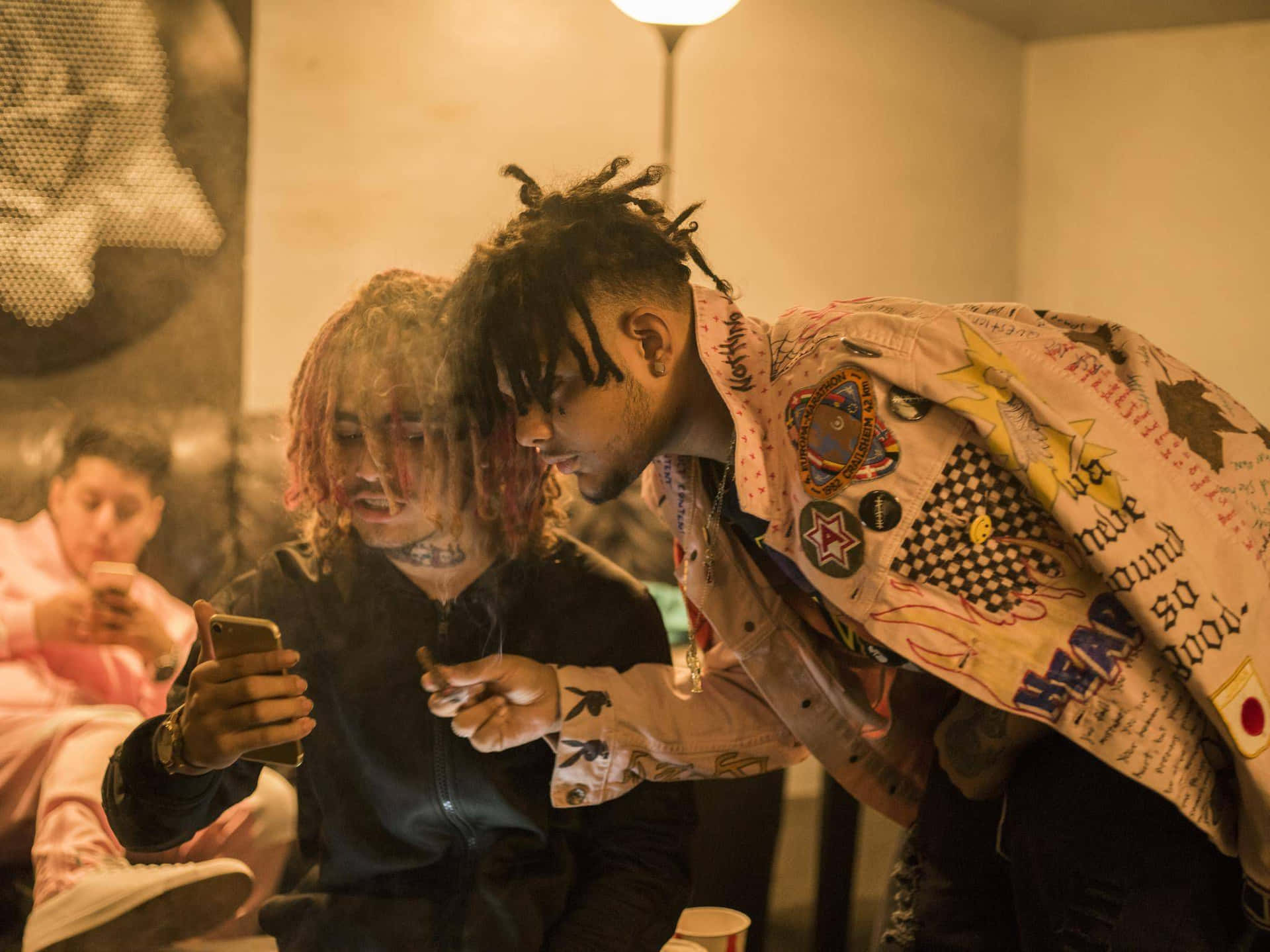 Lil Pump Performs Live On Stage Background