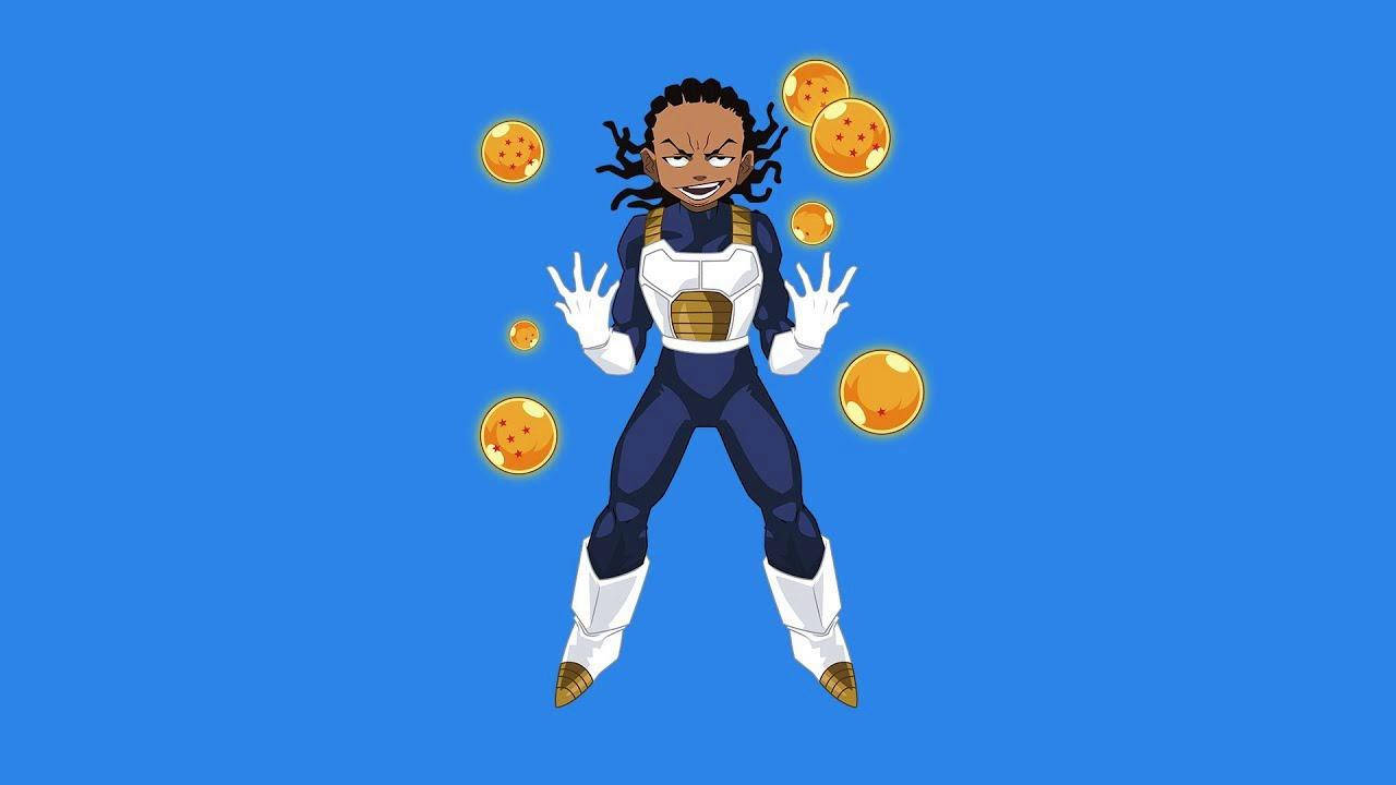 Lil Tjay Dragon Ball Digital Art Background