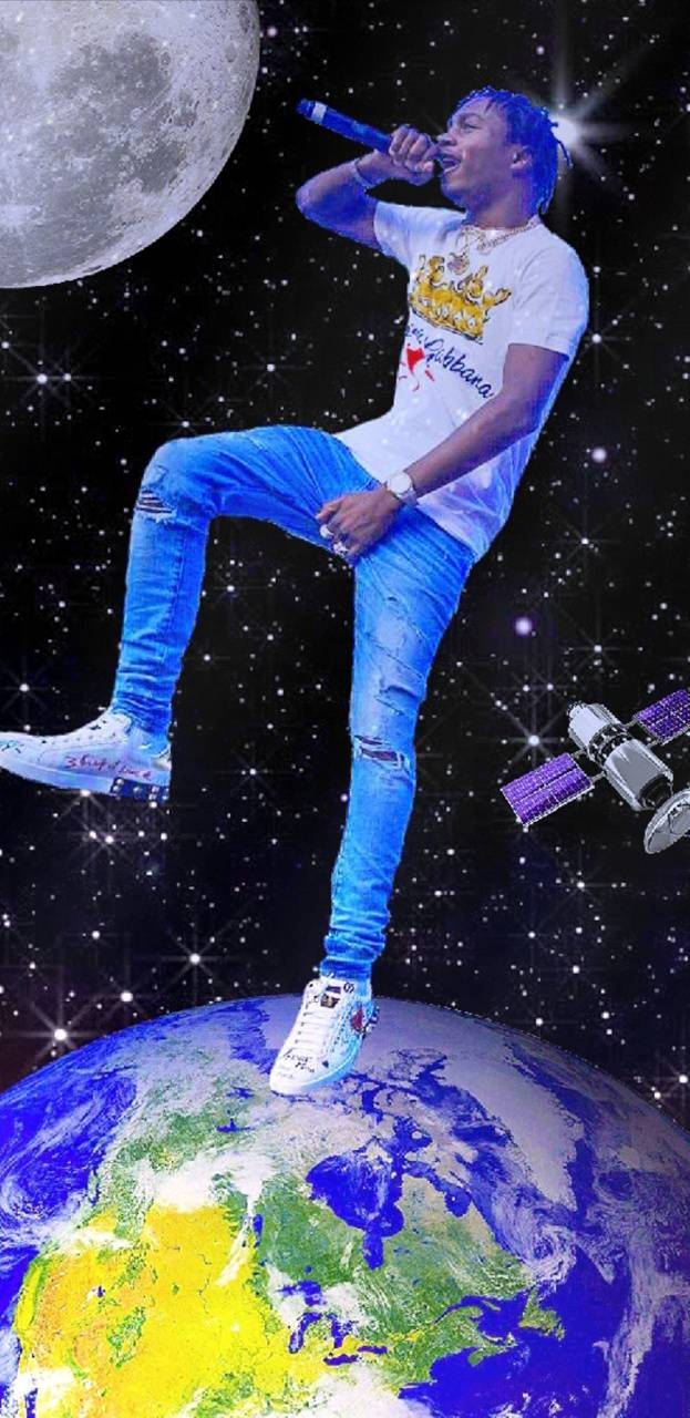 Lil Tjay Space Art Background