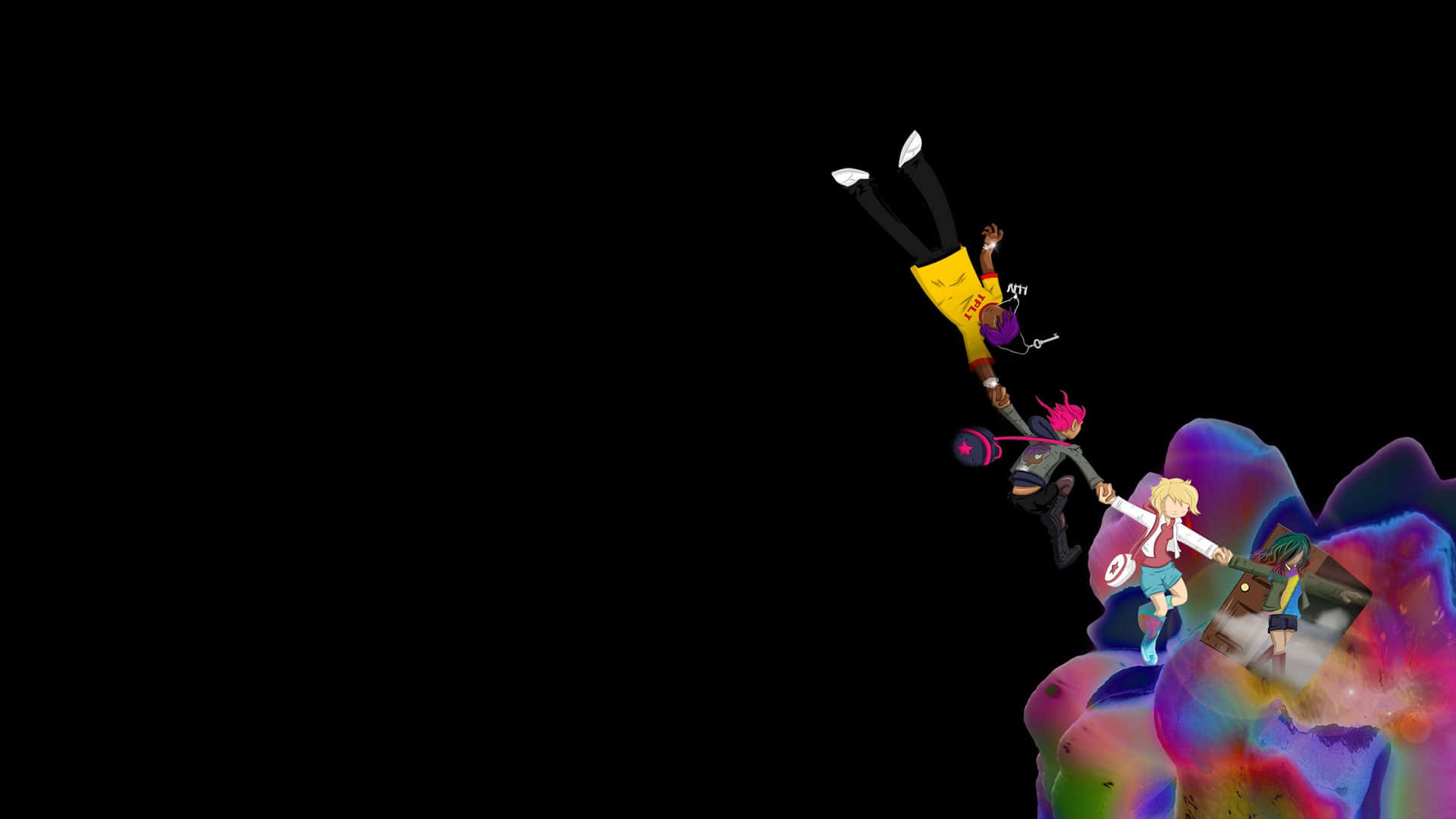 Lil Uzi Album Flying Art Background