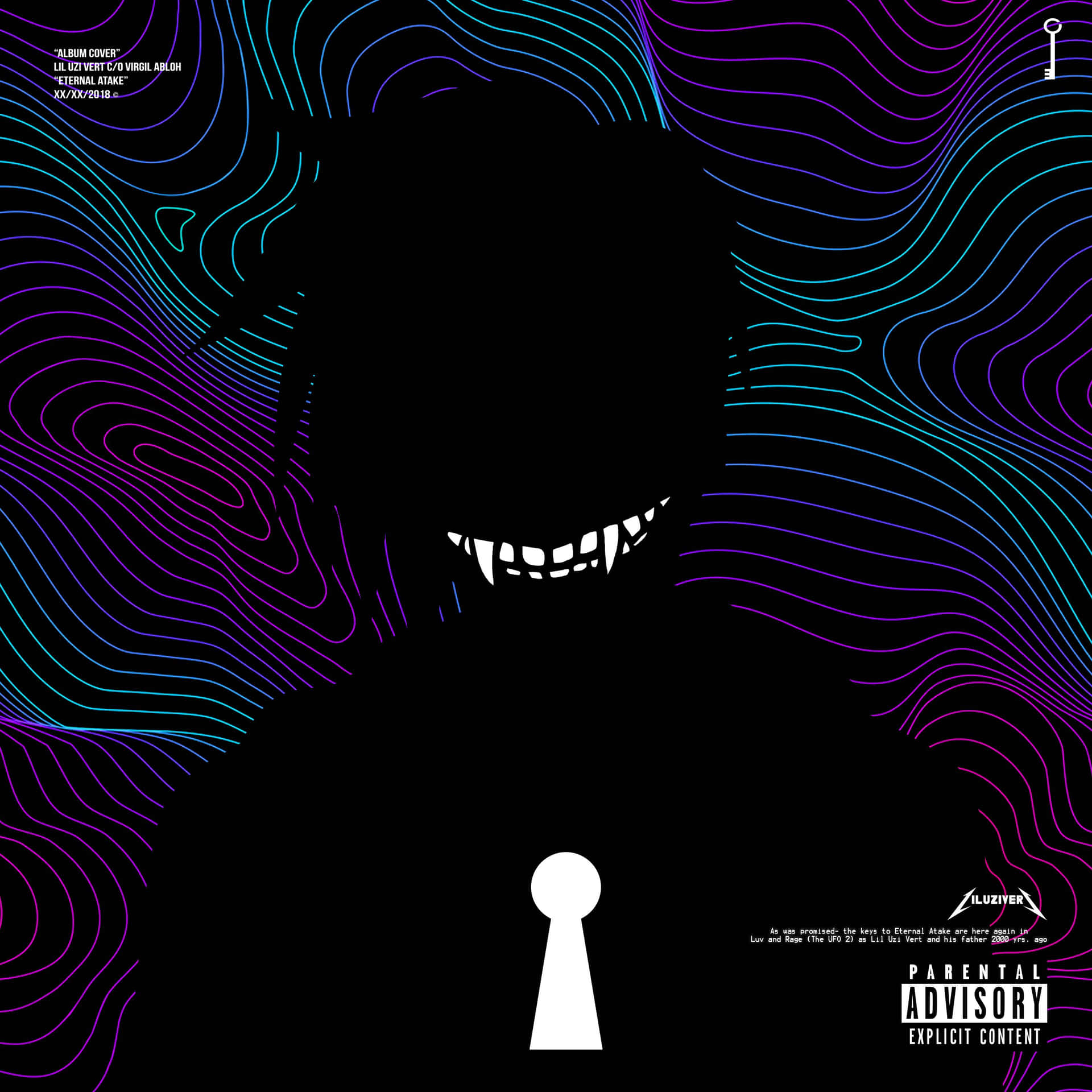 Lil Uzi Album Glowing Teeth Background