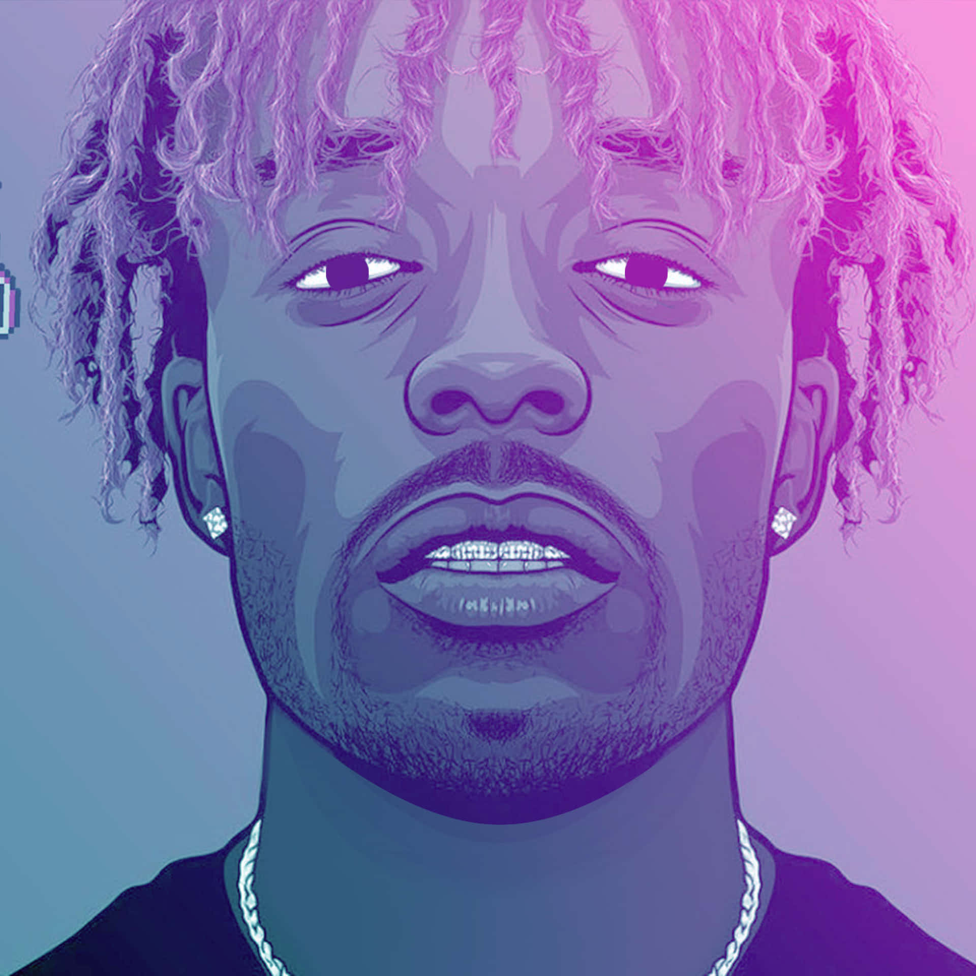 Lil Uzi Album Serious Face Background