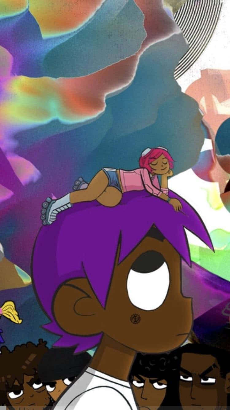 Lil Uzi Cartoon Being Stared At Background