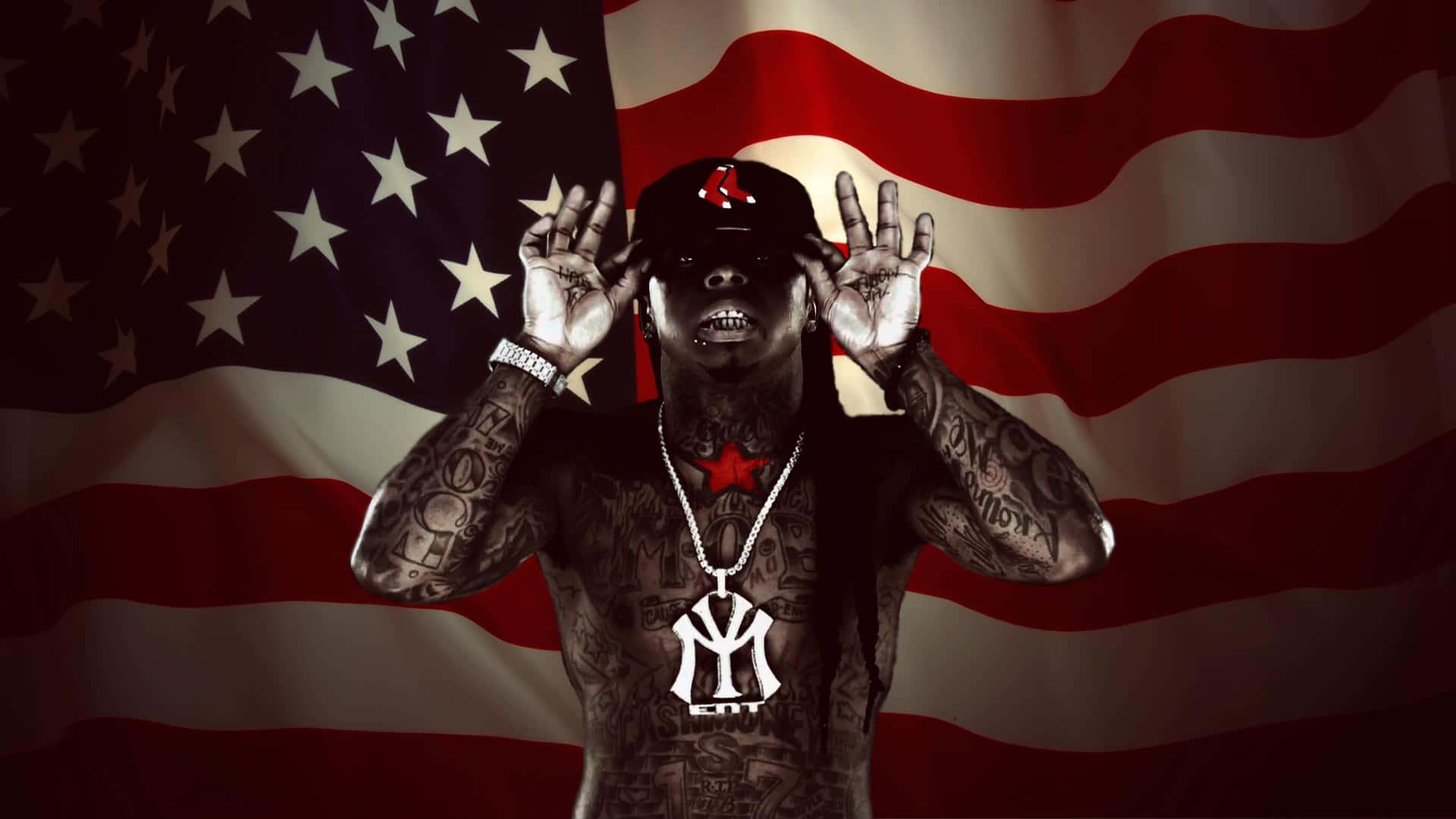 Lil Wayne - American Flag Wallpaper