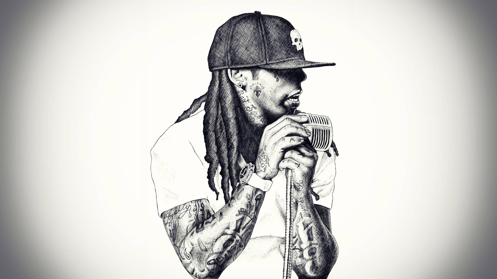 Lil Wayne Black And White Background