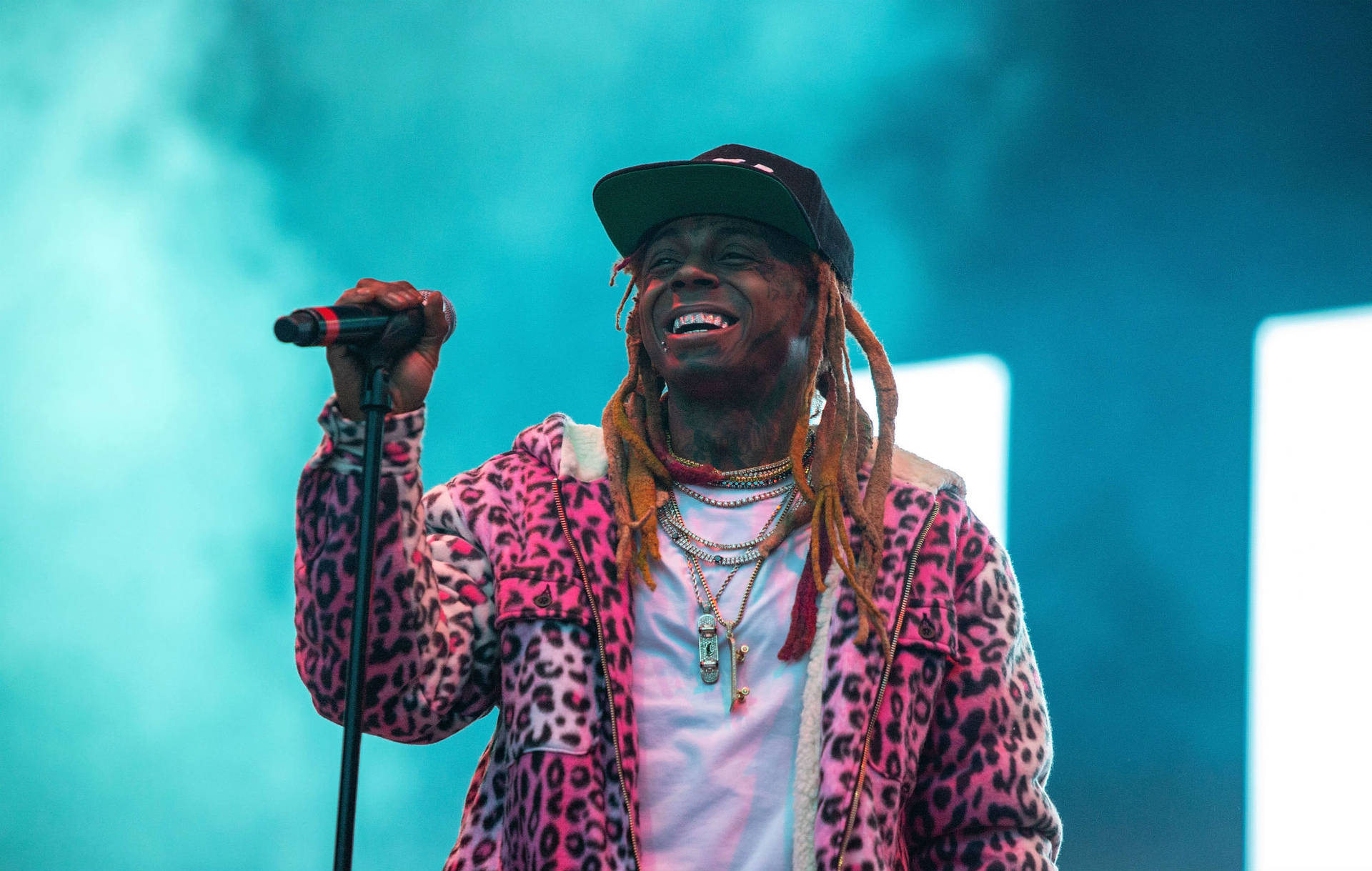 Lil Wayne Leopard Print Jacket Background