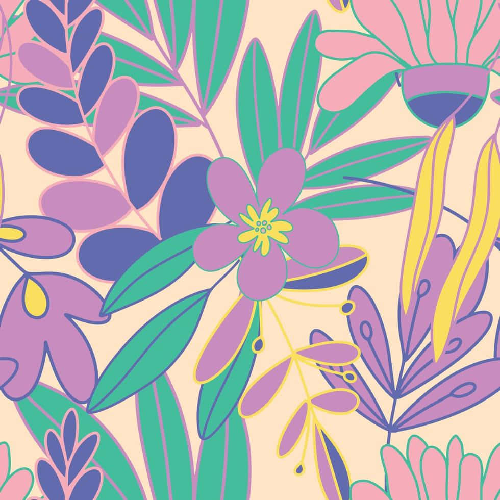 Lilac Color Flower Drawing Background