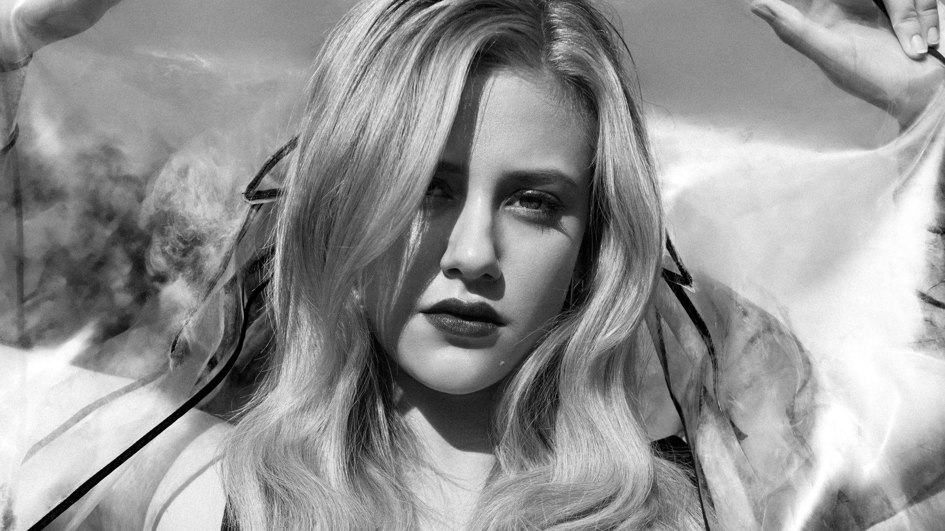 Lili Reinhart Monochrome Background