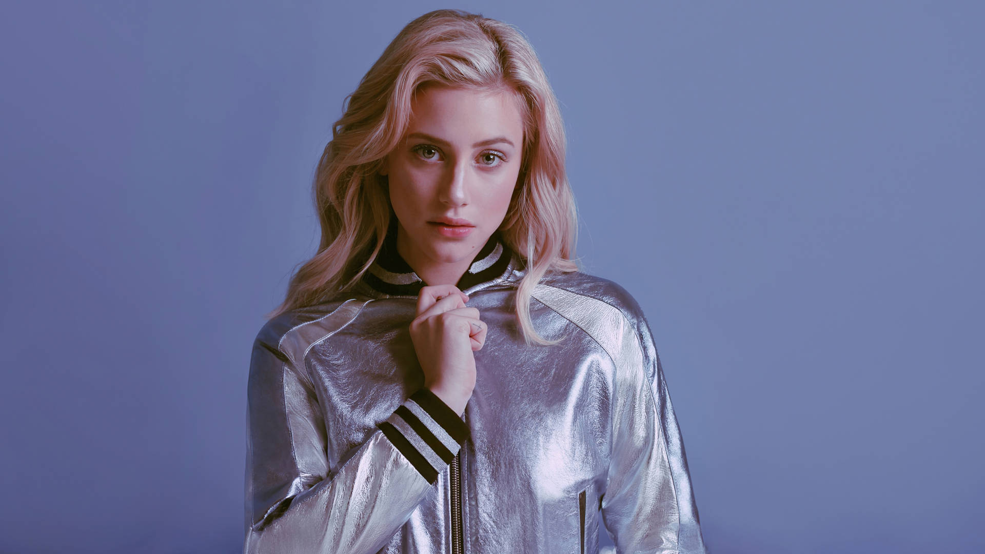 Lili Reinhart Wearing Jacket Background